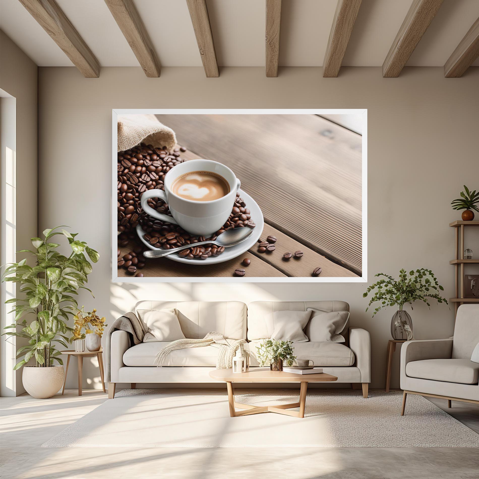 Картина на платно Coffee On Table mockup 6