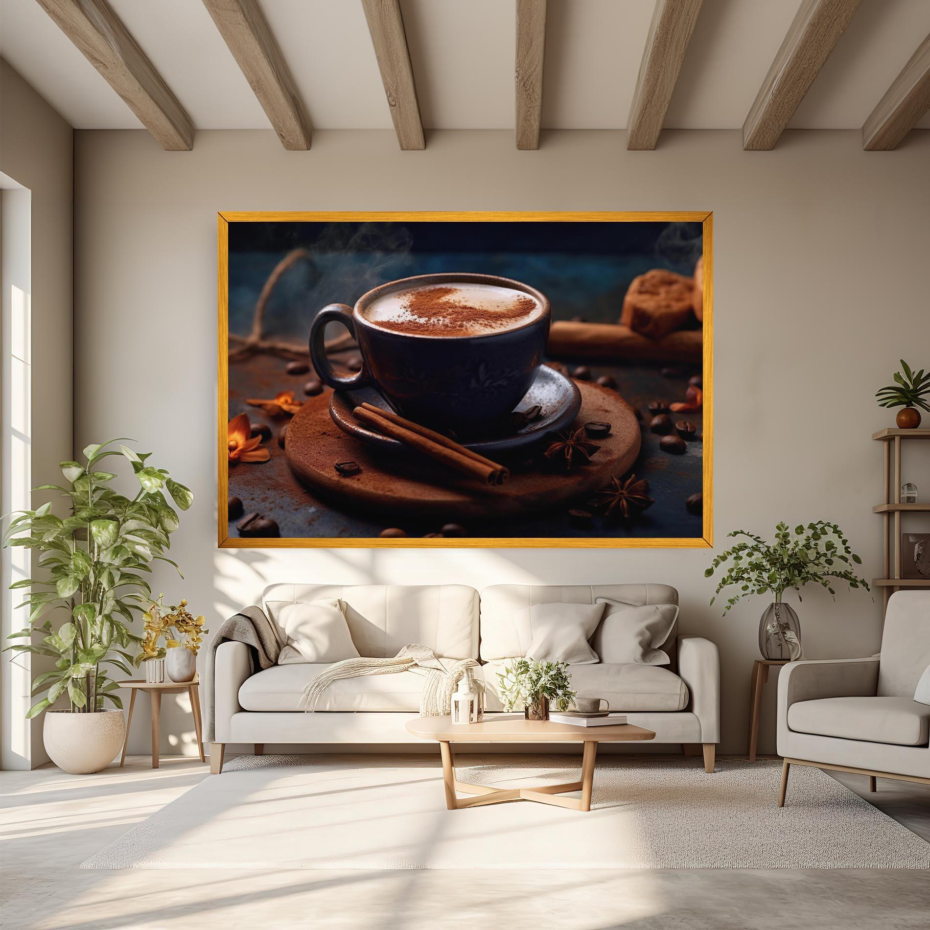 Картина на платно Cinnamon Coffee Cup mockup 6