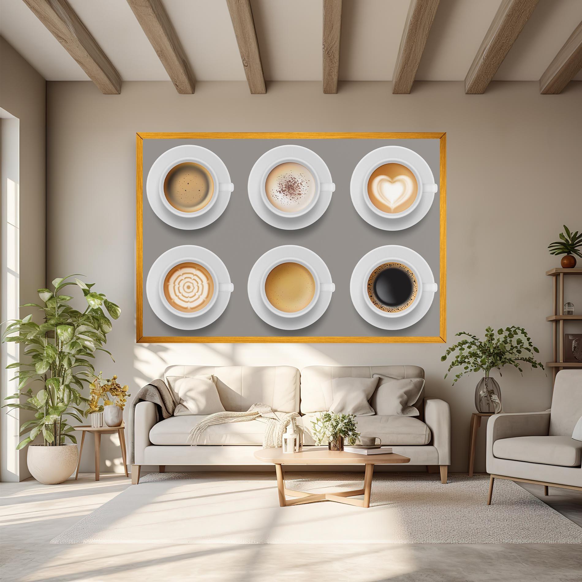 Картина на платно Coffee Cups Mix mockup 6