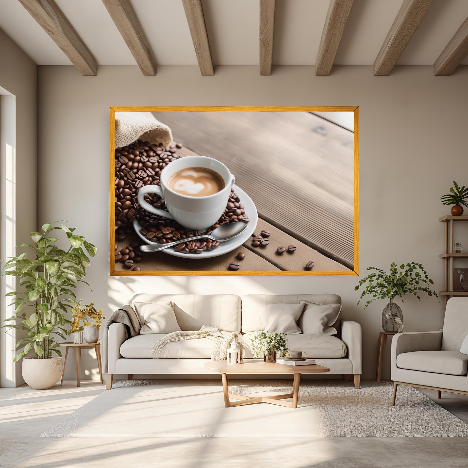 Картина на платно Coffee On Table mockup 6