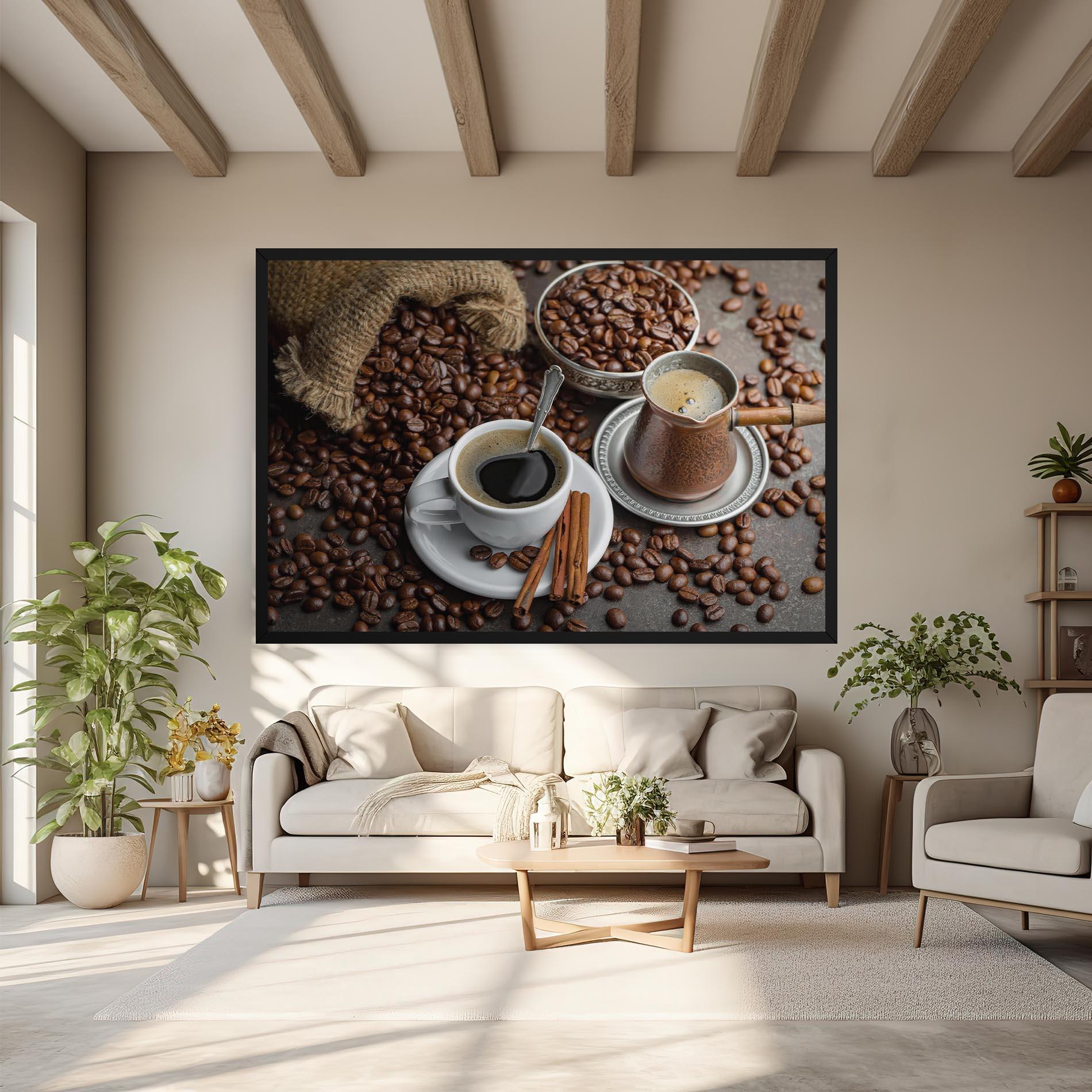 Картина на платно Black Coffee Bean mockup 6