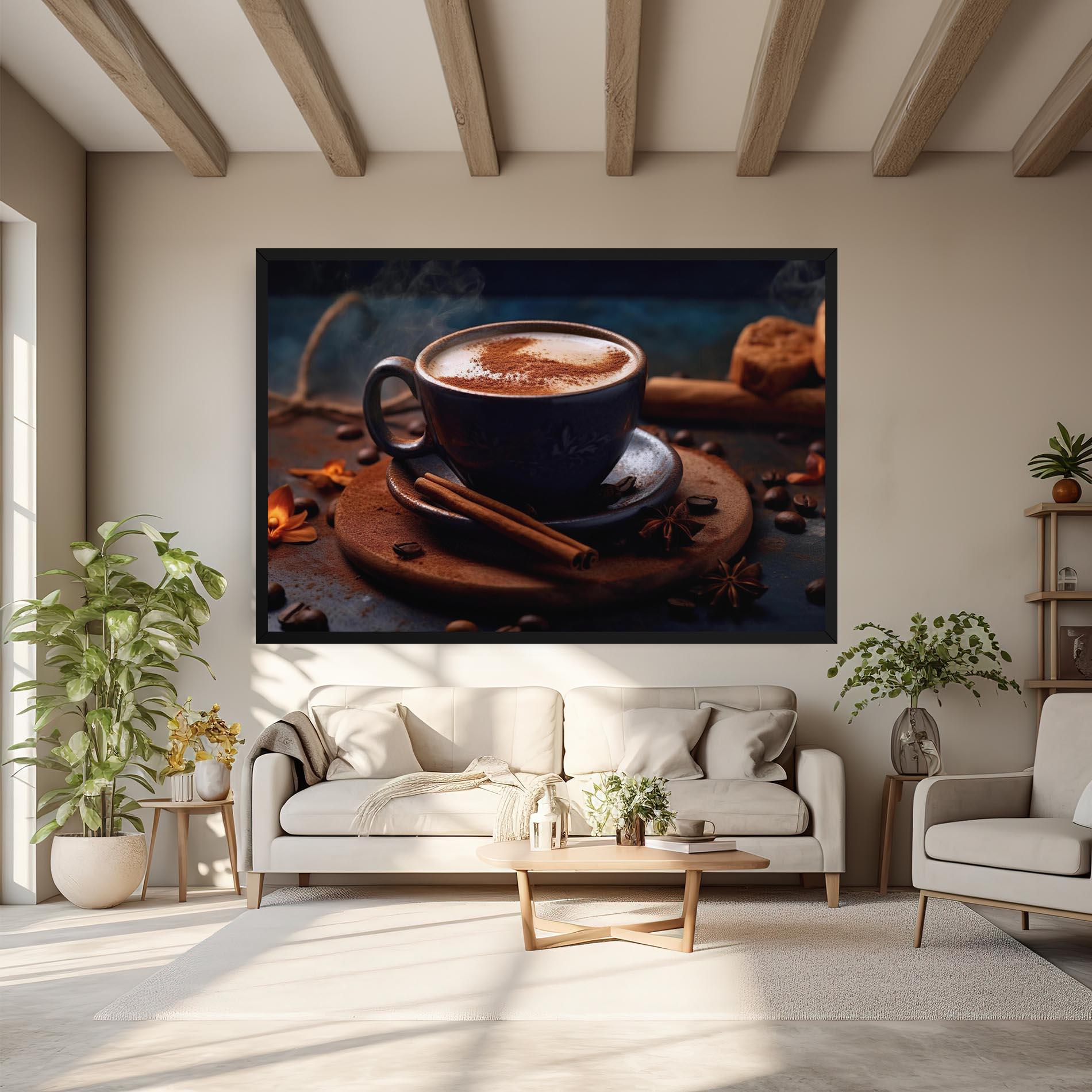 Картина на платно Cinnamon Coffee Cup mockup 6