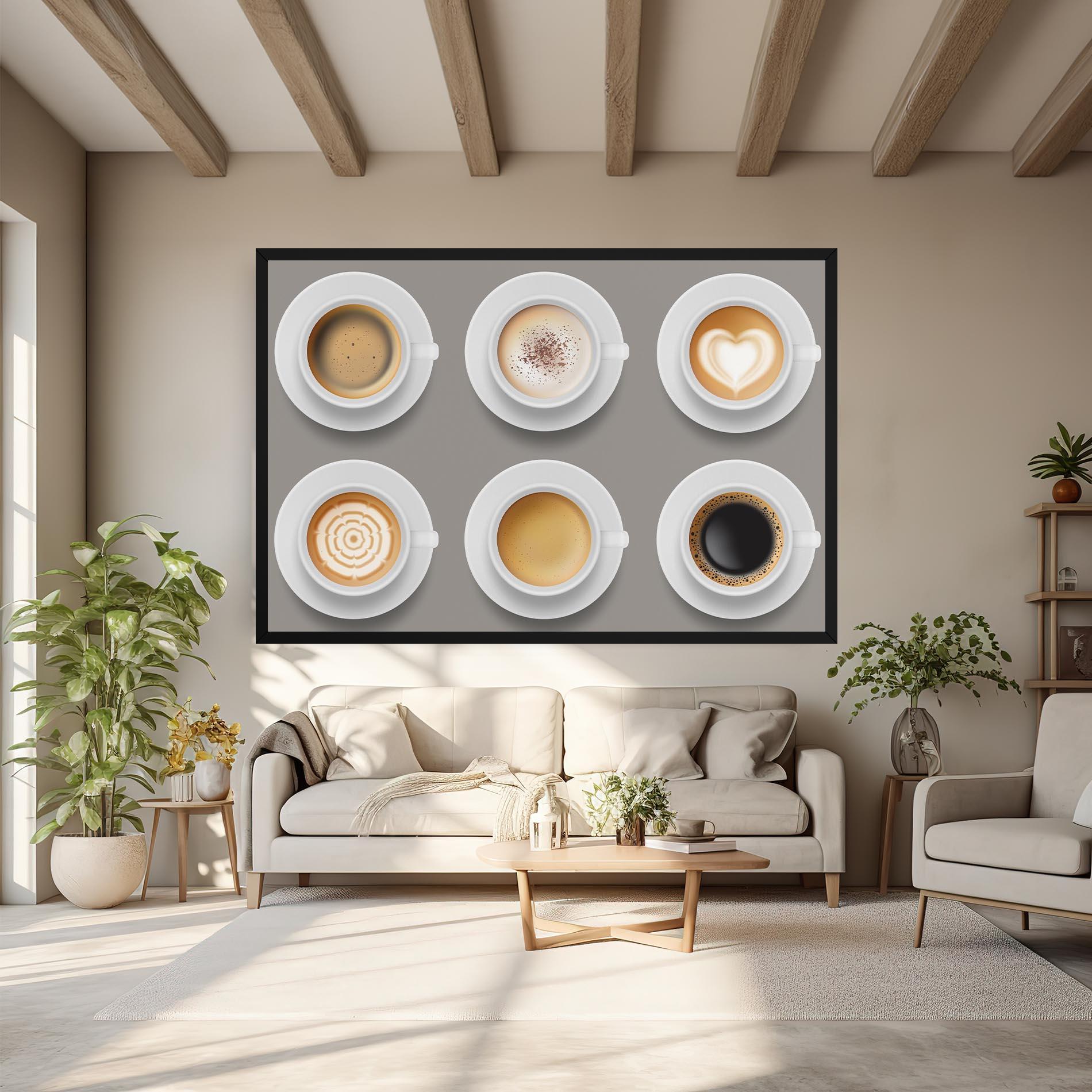 Картина на платно Coffee Cups Mix mockup 6