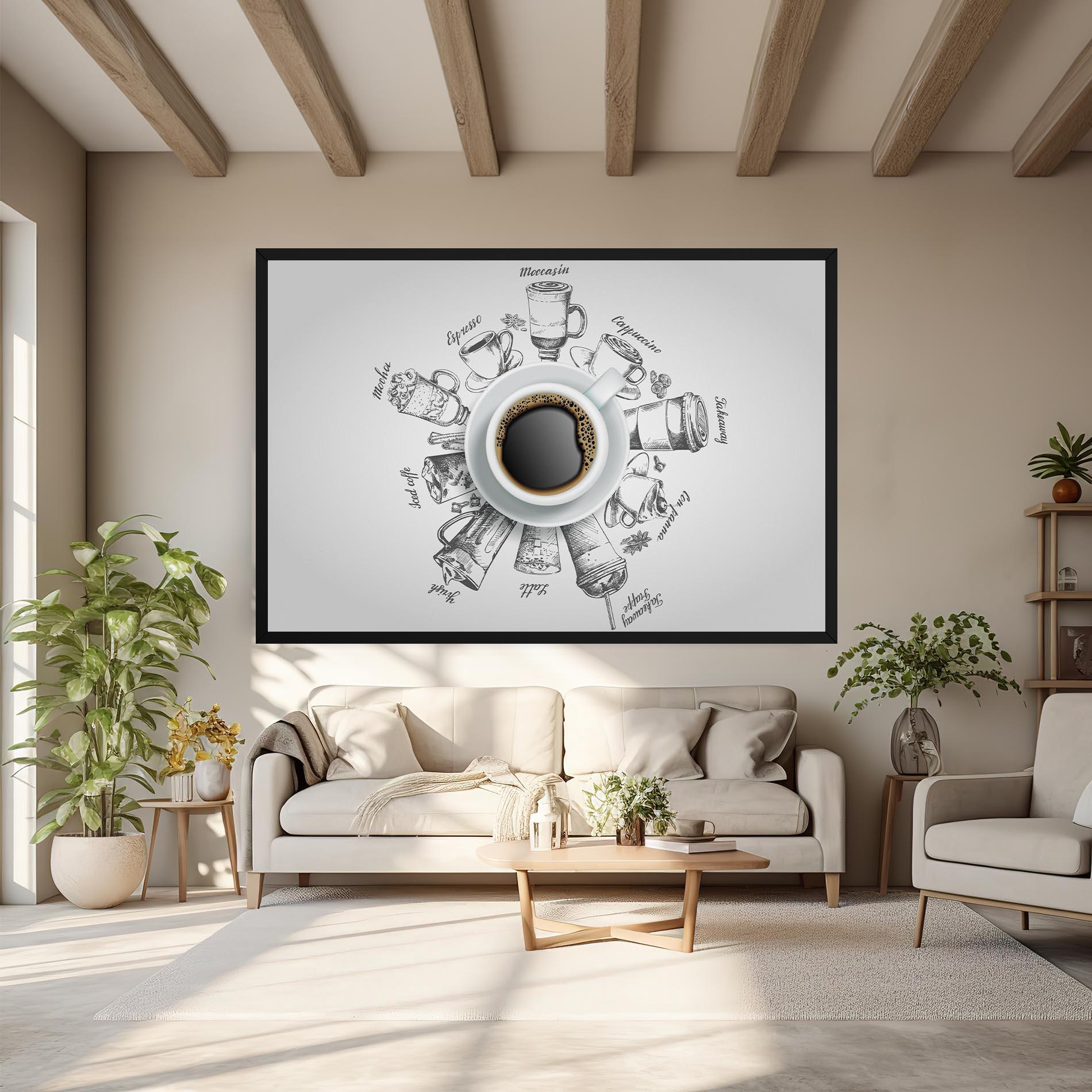Картина на платно Coffee List mockup 6