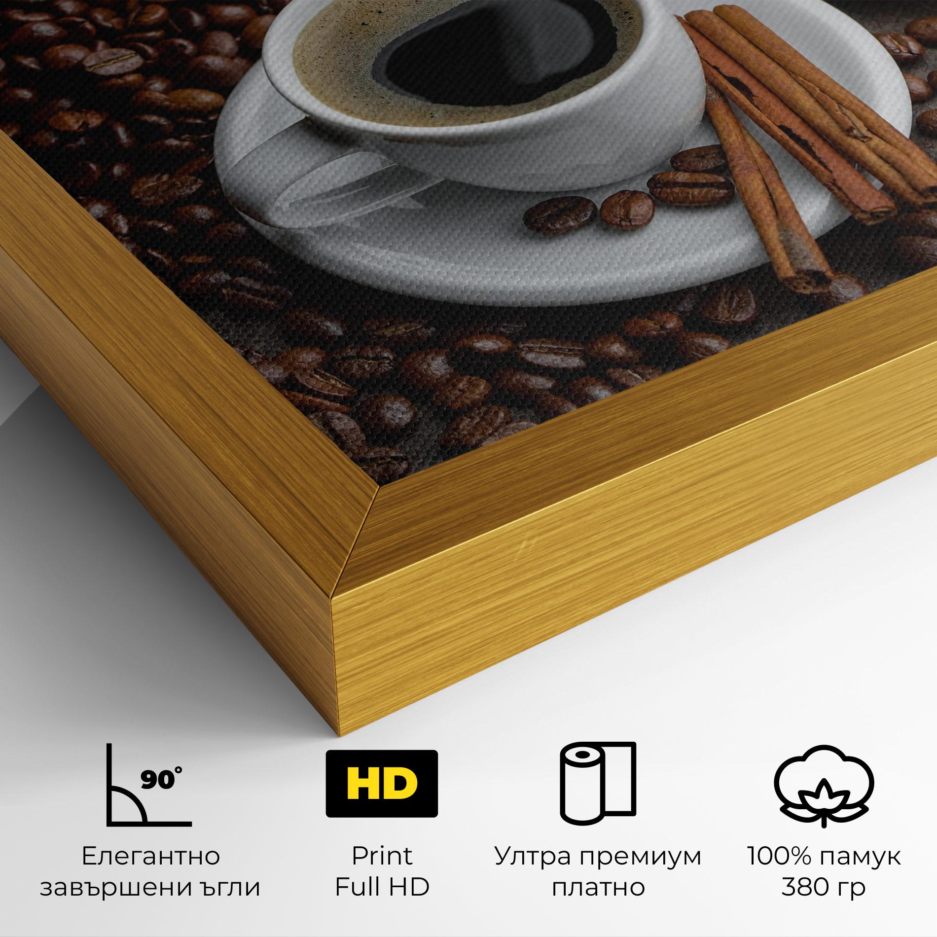 Картина на платно Black Coffee Bean mockup 4