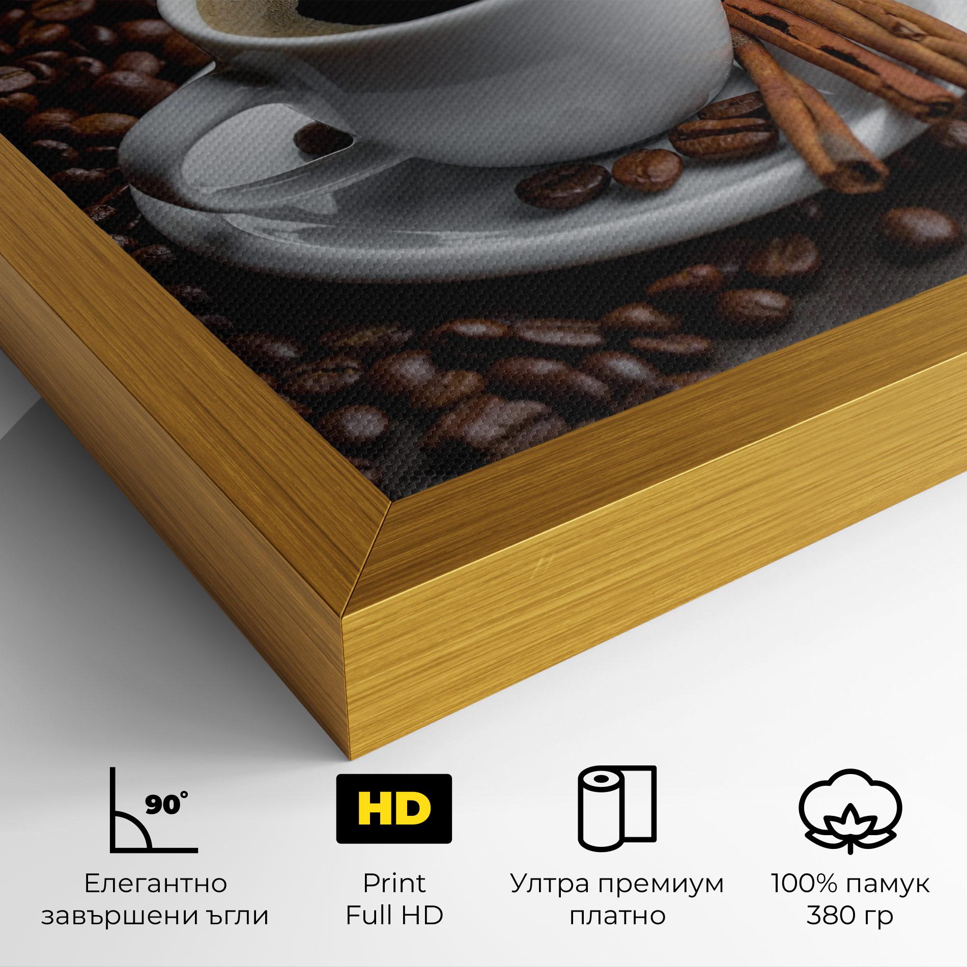 Картина на платно Black Coffee Beans mockup 4