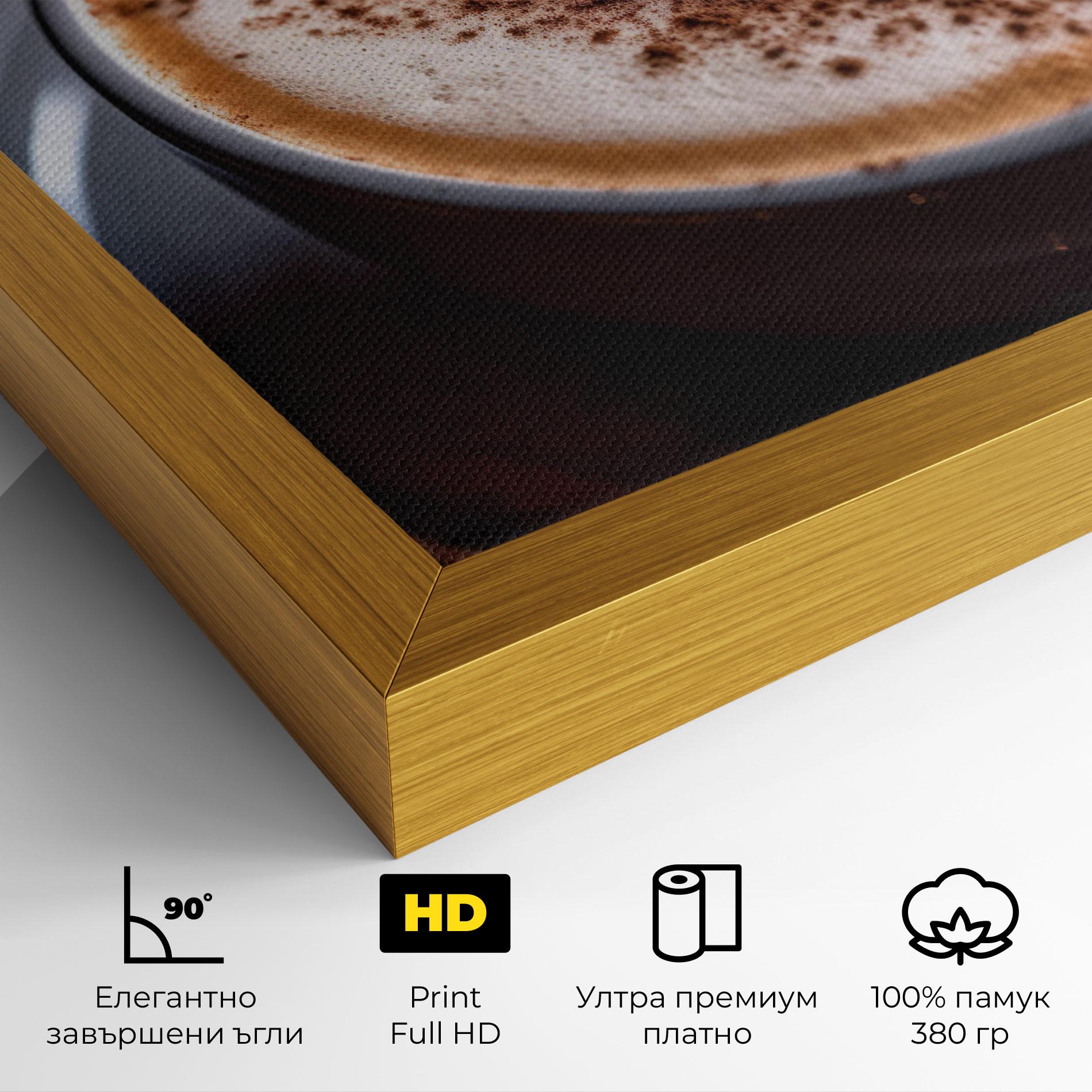 Картина на платно Cappuccino Coffee Close Up mockup 4