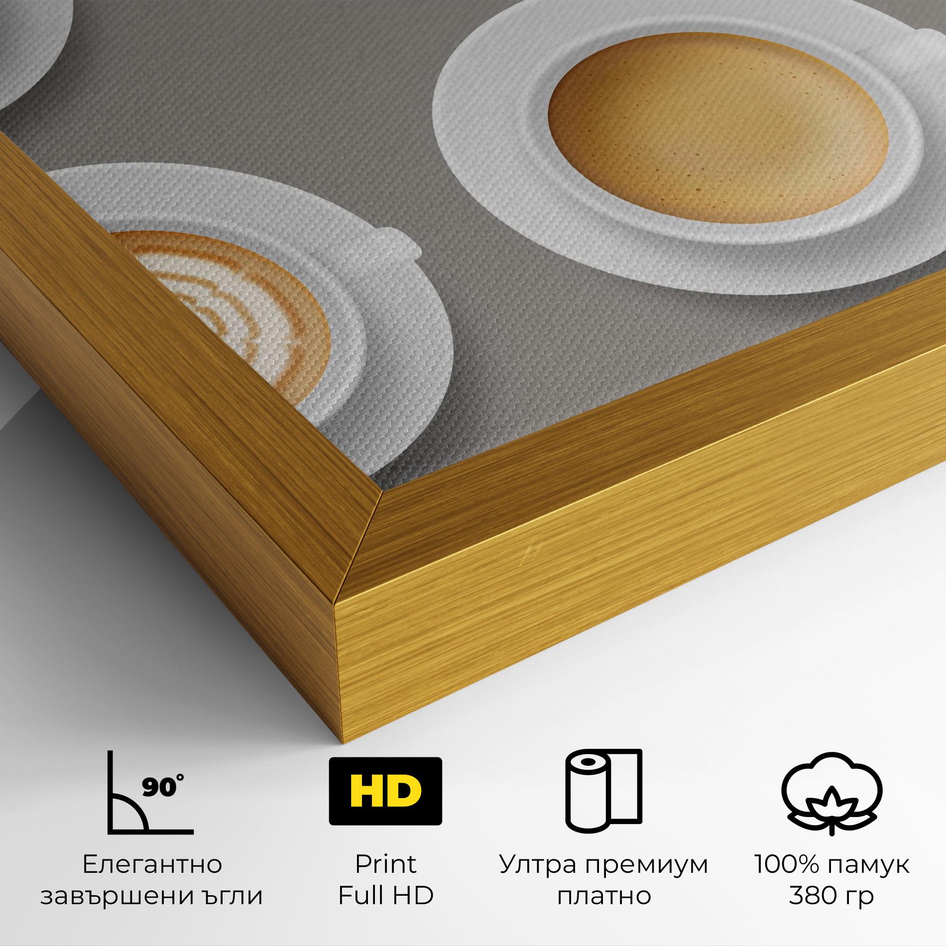 Картина на платно Coffee Cups Mix mockup 4