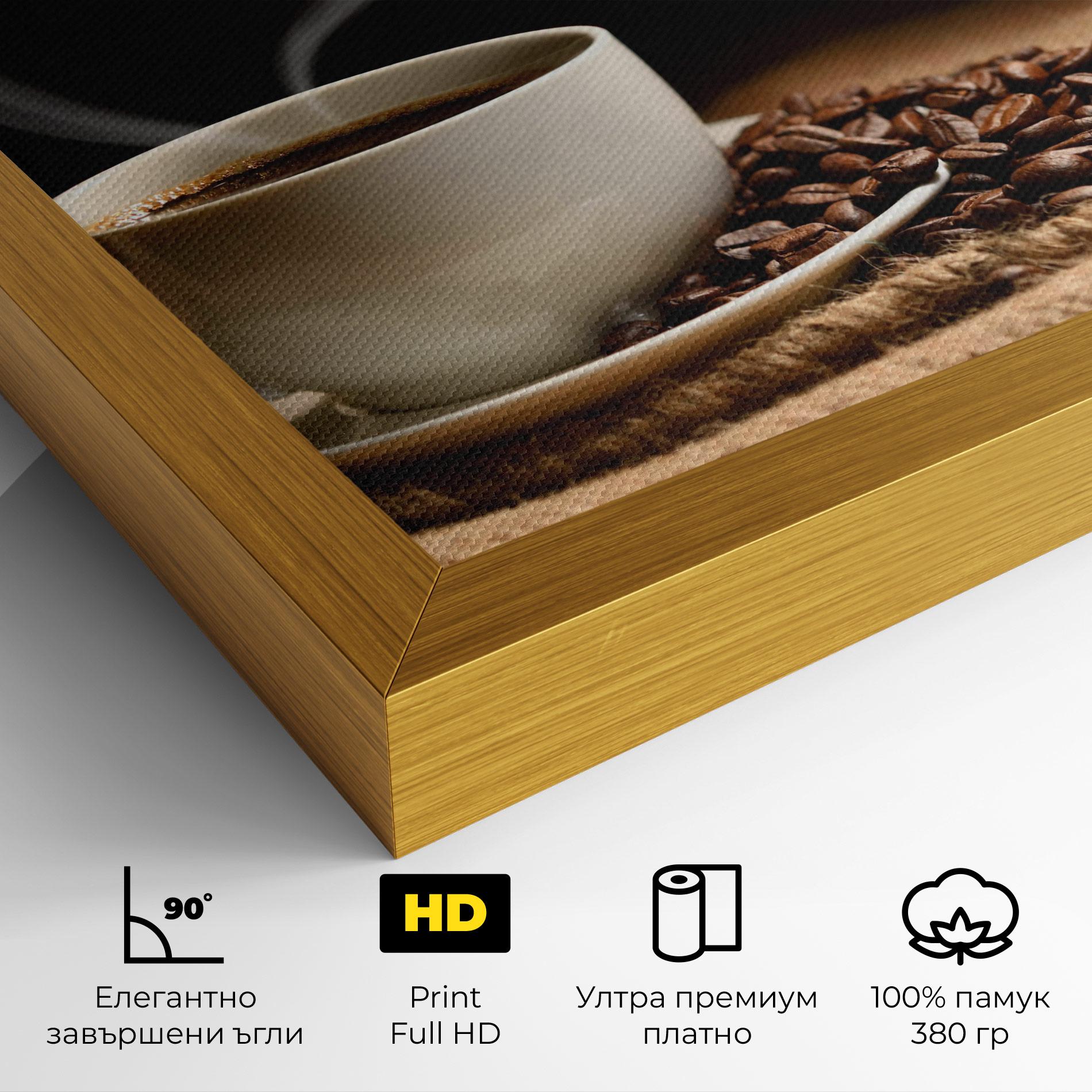 Картина на платно Heart Coffee Smoke mockup 4