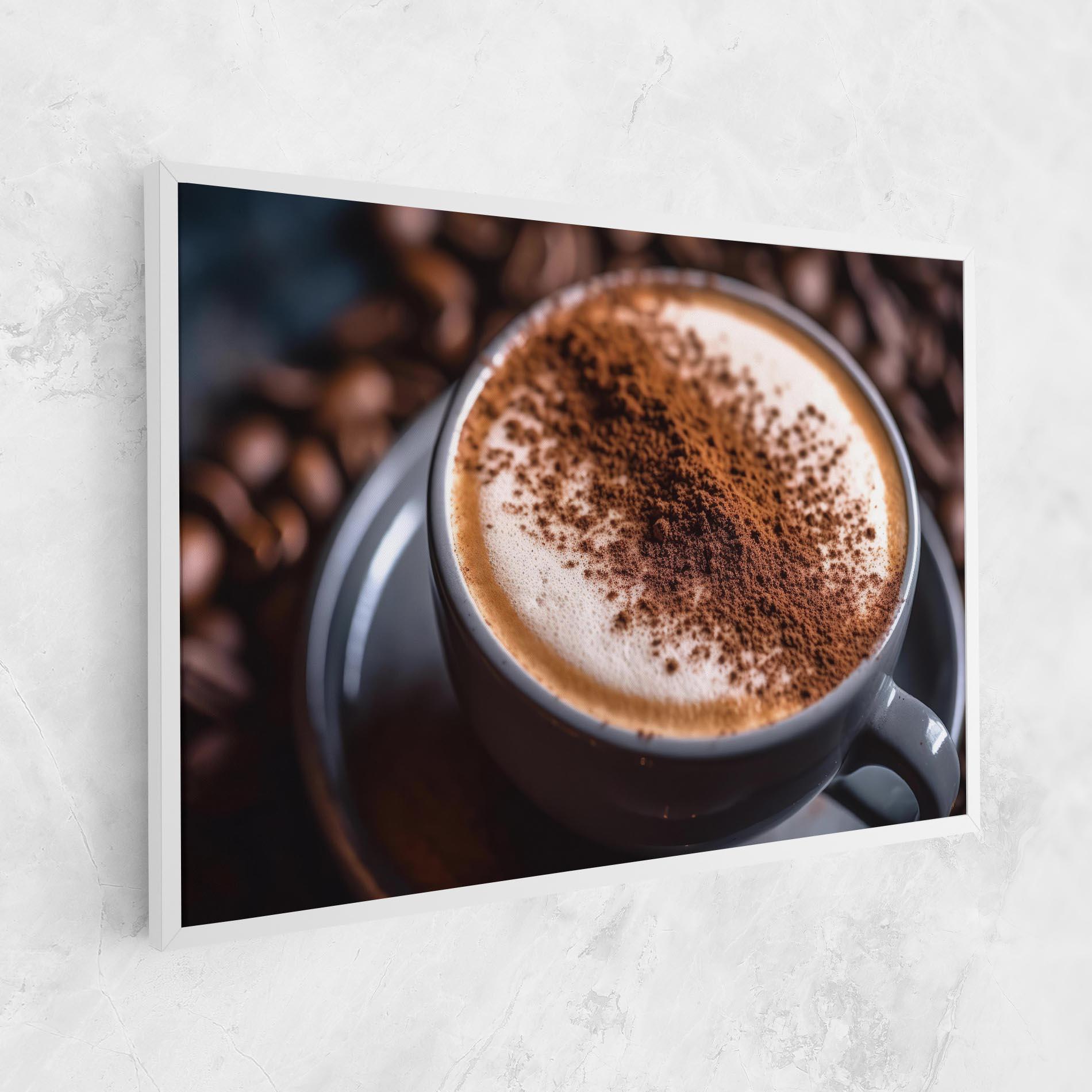 Картина на платно Cappuccino Coffee Close Up mockup 1