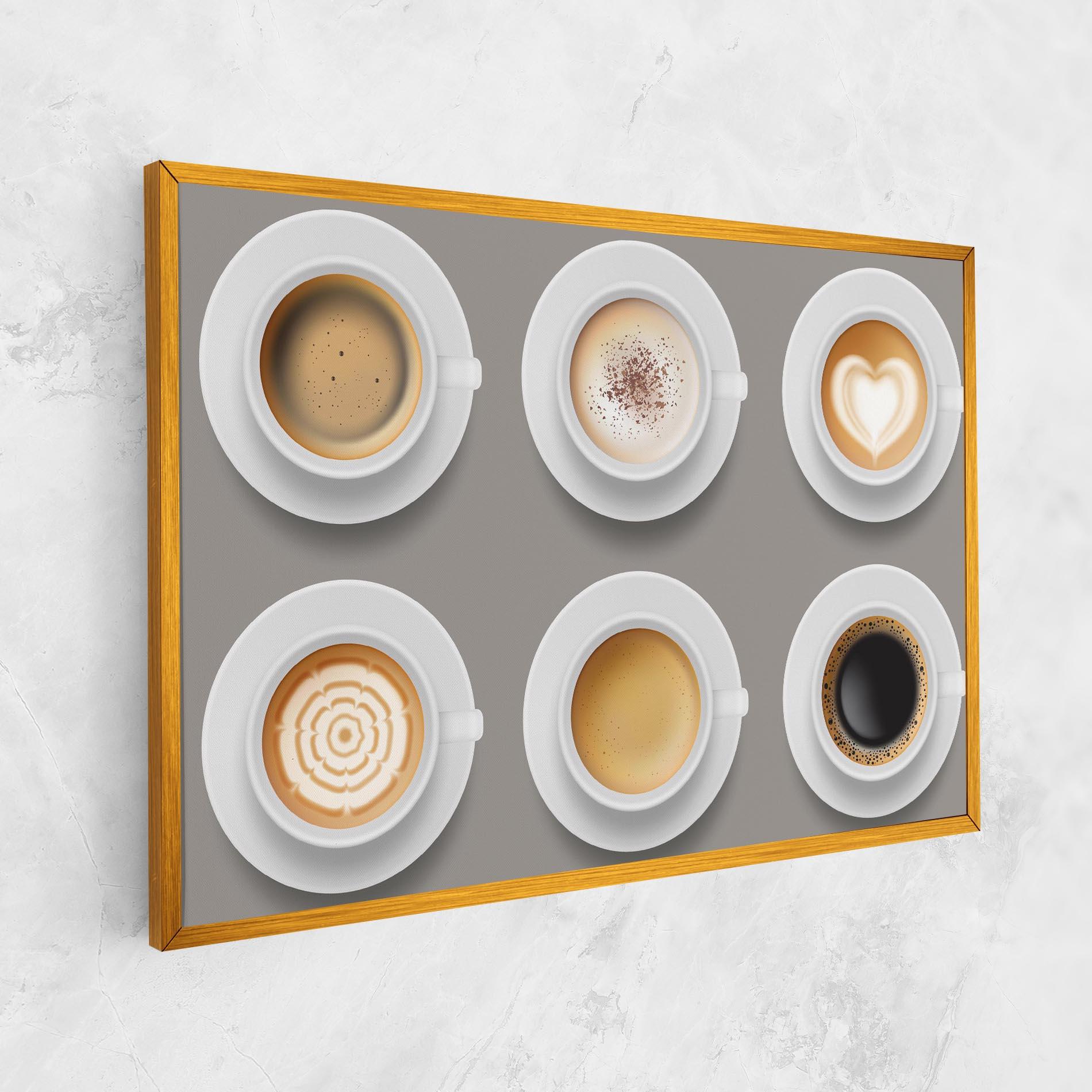 Картина на платно Coffee Cups Mix mockup 1