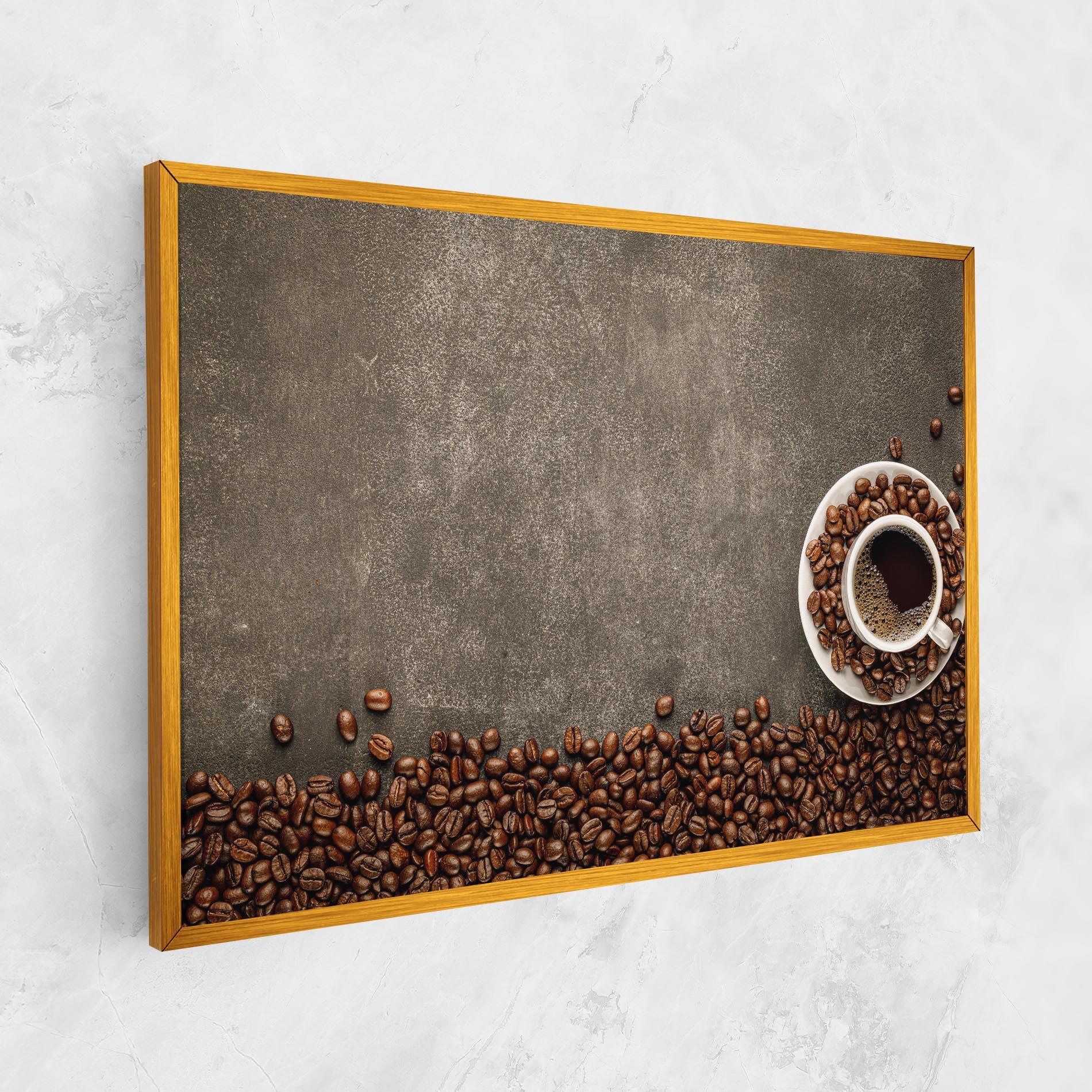 Картина на платно Coffee On Grey Table mockup 1