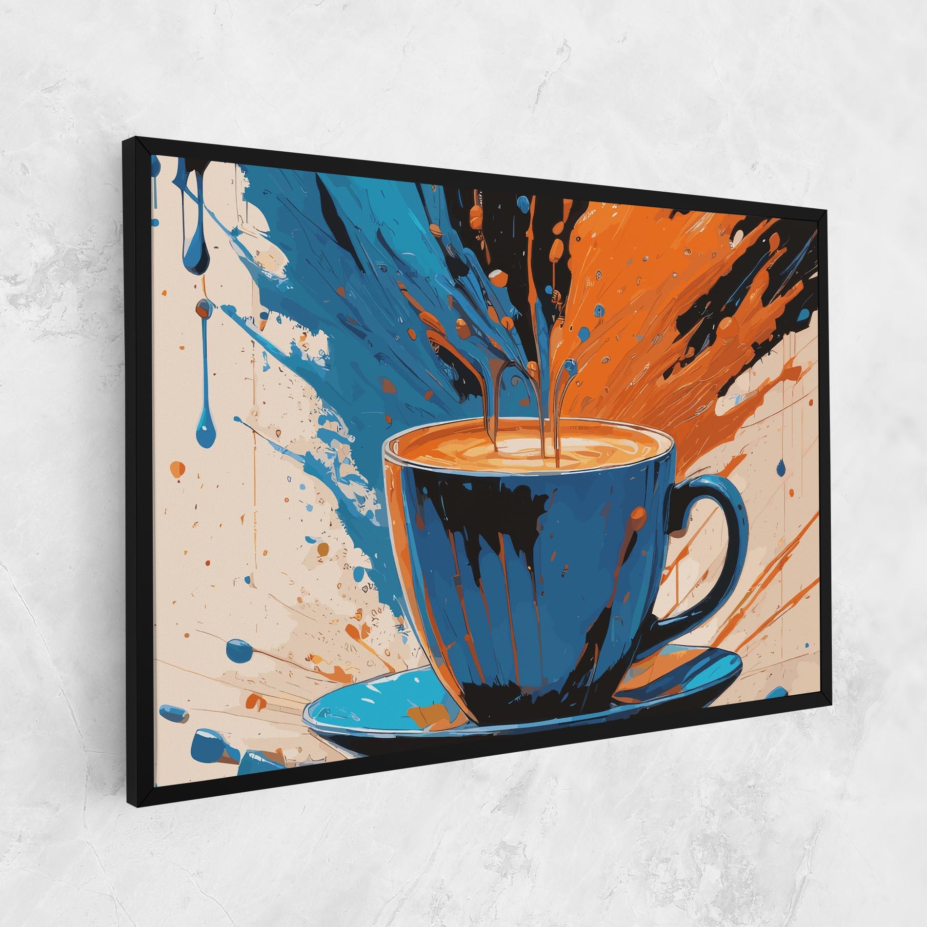 Картина на платно Coffee Blue Orange mockup 1