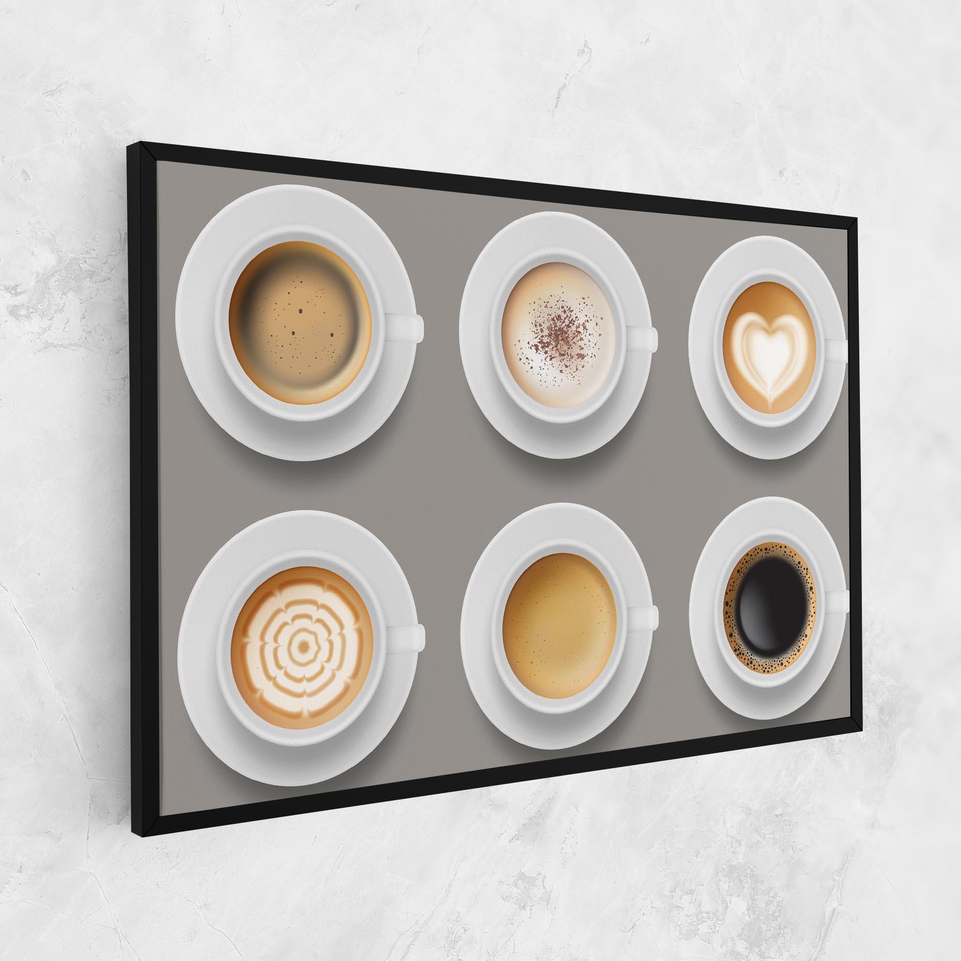 Картина на платно Coffee Cups Mix mockup 1
