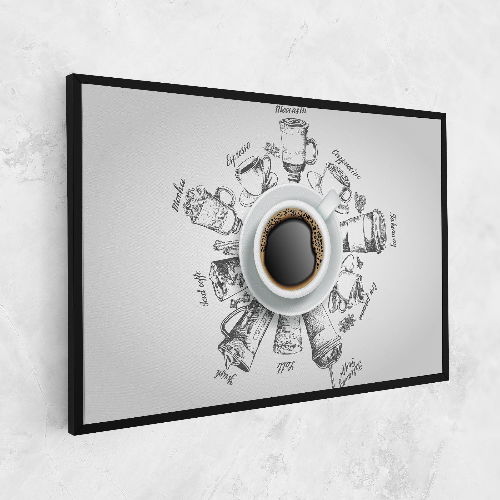 Картина на платно Coffee List mockup 1