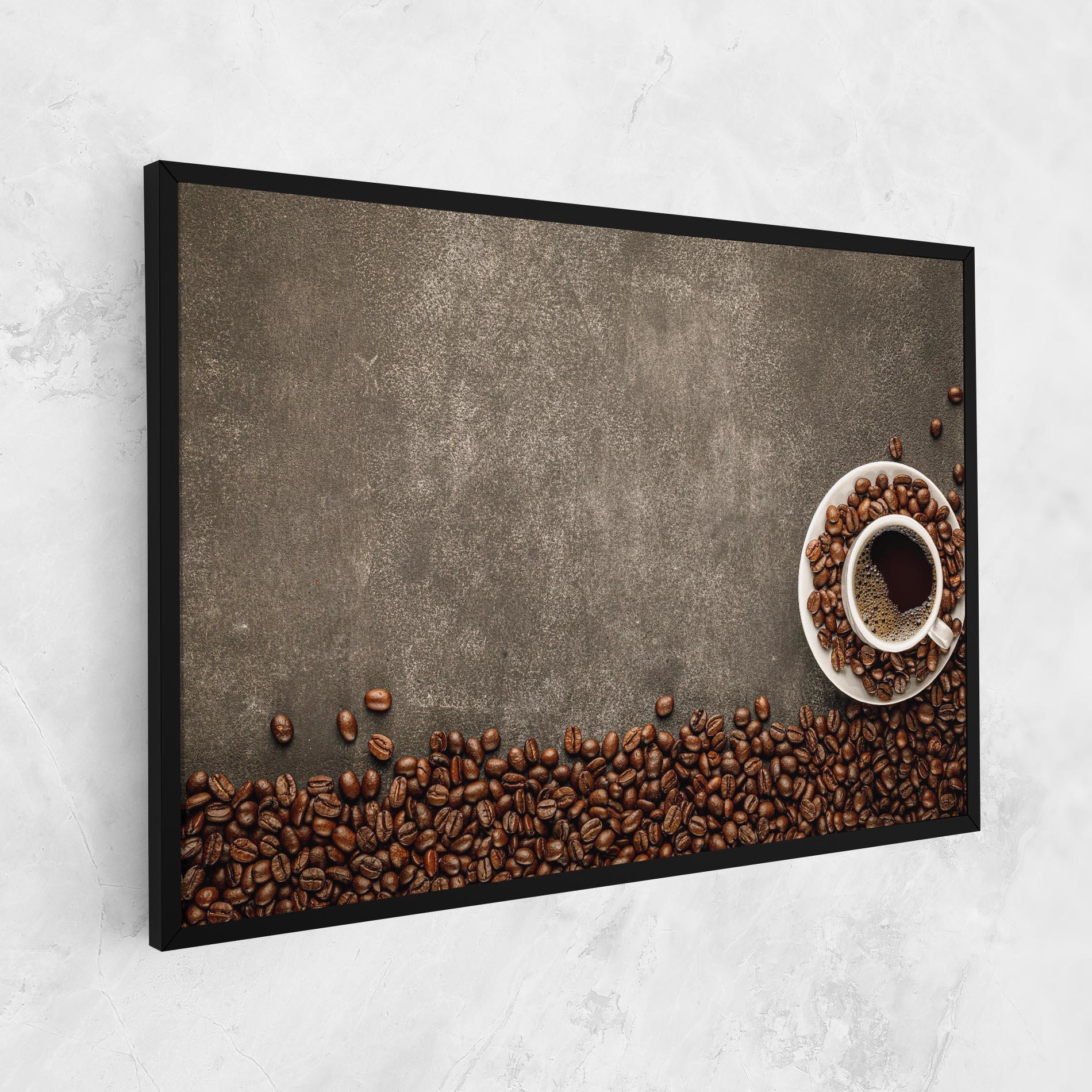 Картина на платно Coffee On Grey Table mockup 1