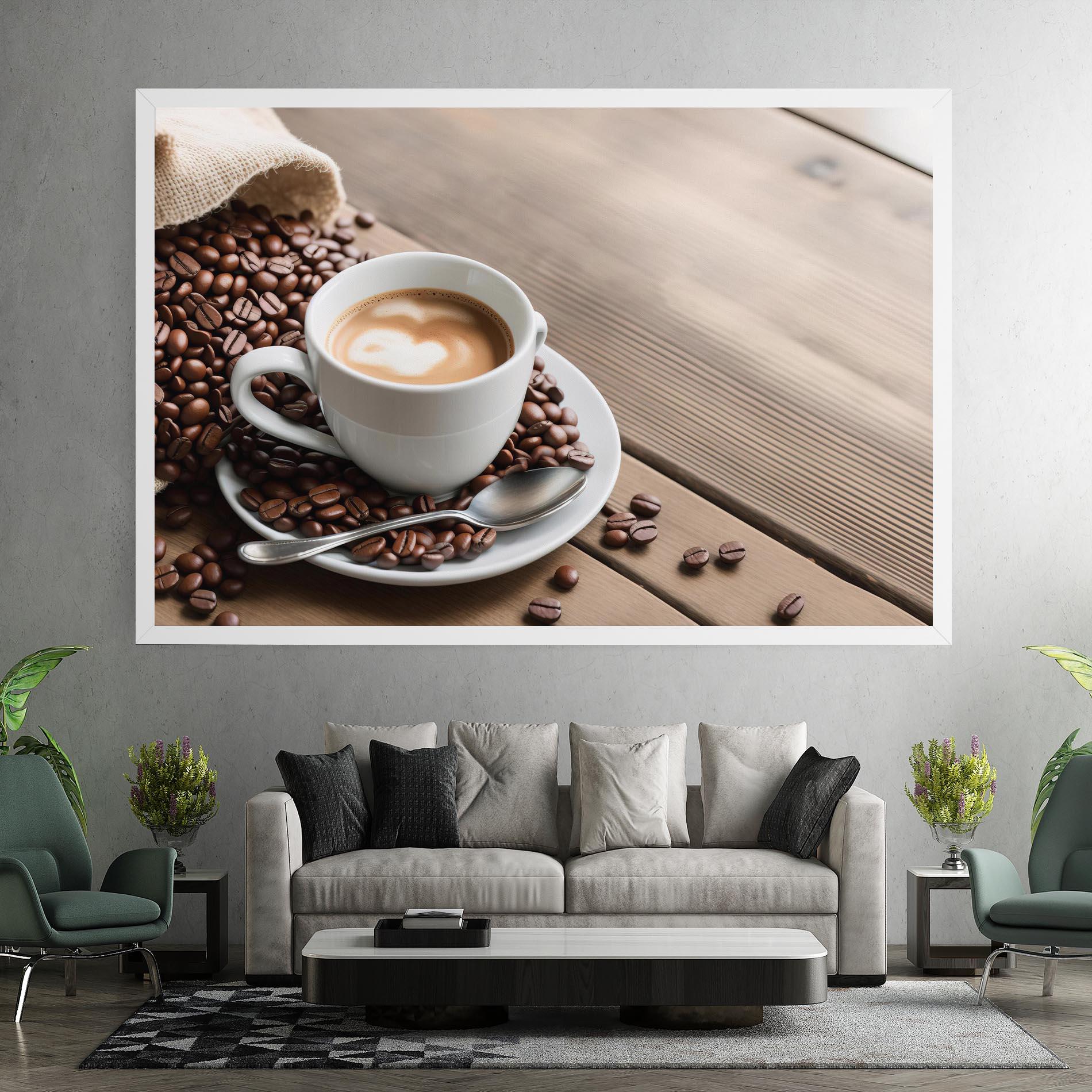 Картина на платно Coffee On Table mockup 7