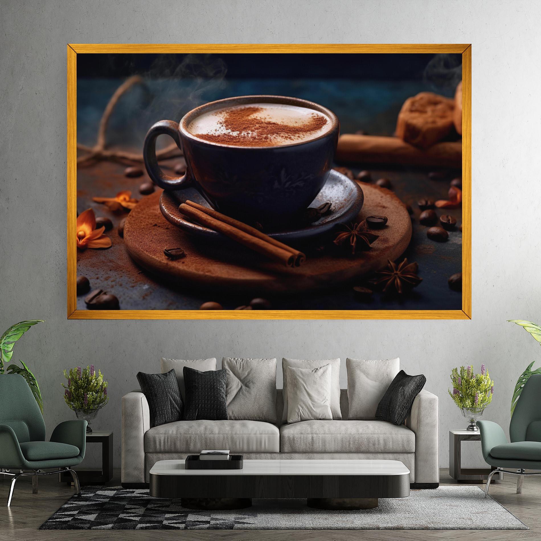 Картина на платно Cinnamon Coffee Cup mockup 7