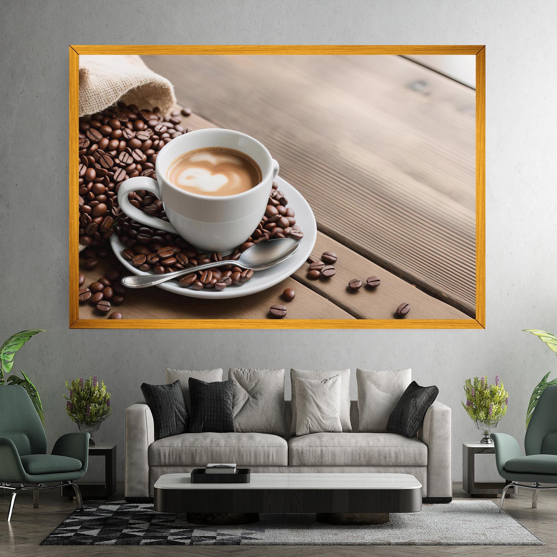 Картина на платно Coffee On Table mockup 7