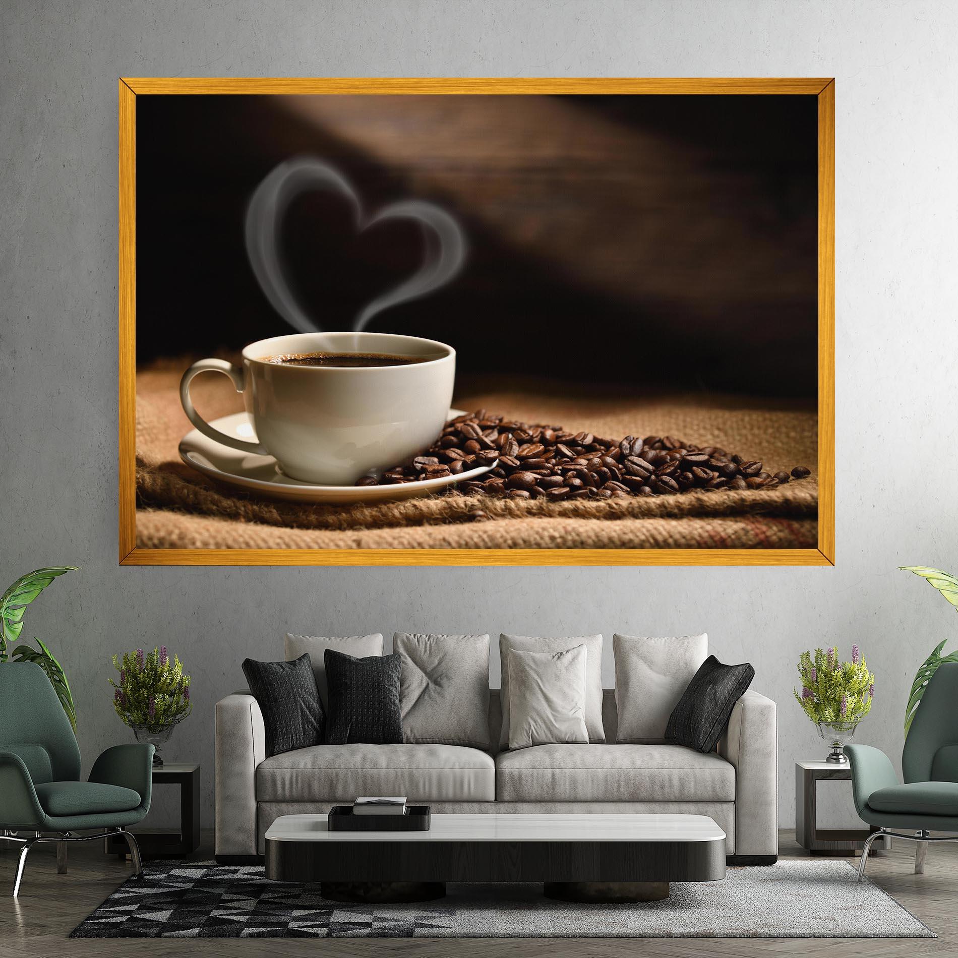 Картина на платно Heart Coffee Smoke mockup 7