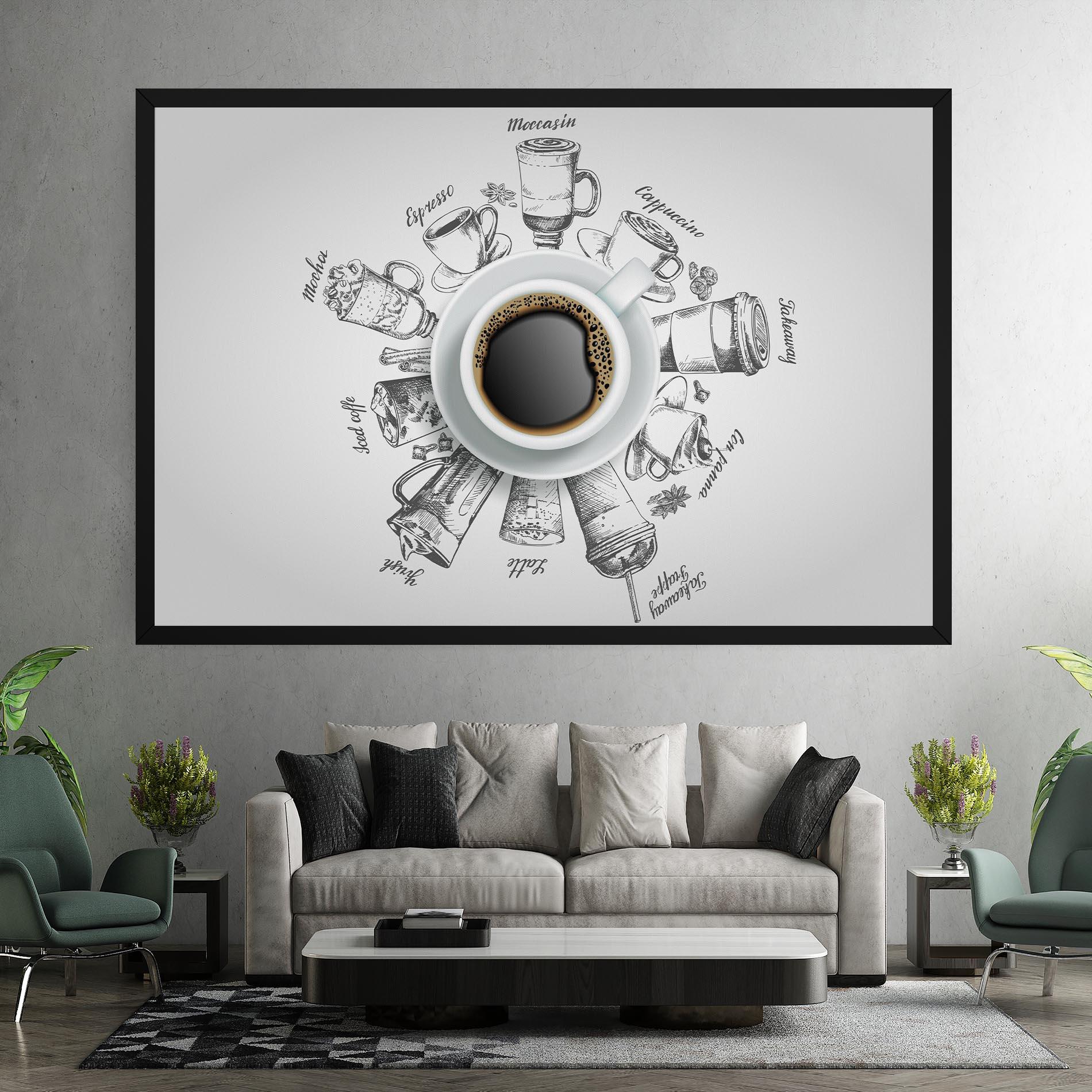 Картина на платно Coffee List mockup 7