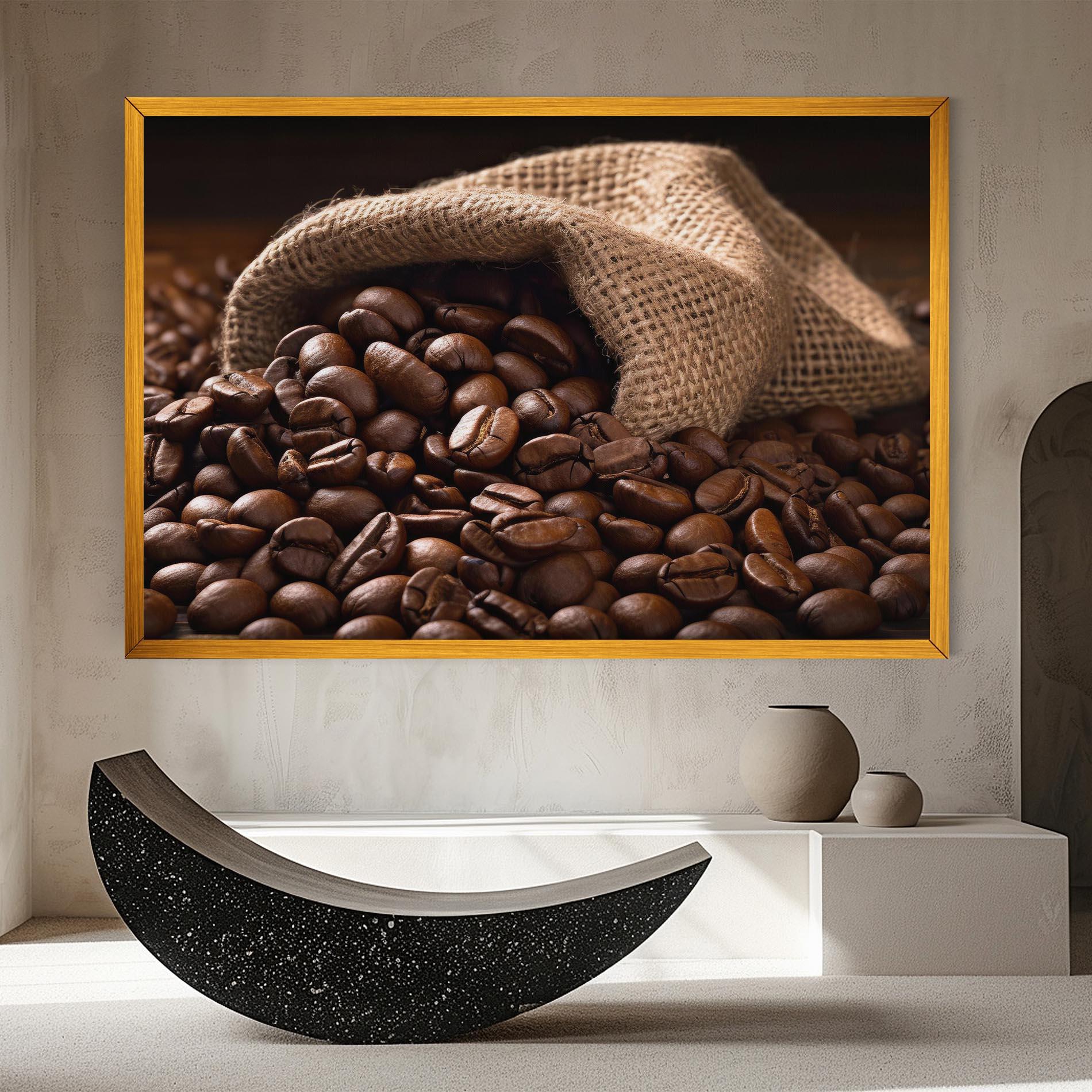 Картина на платно Bag Of Coffee Beans mockup 8