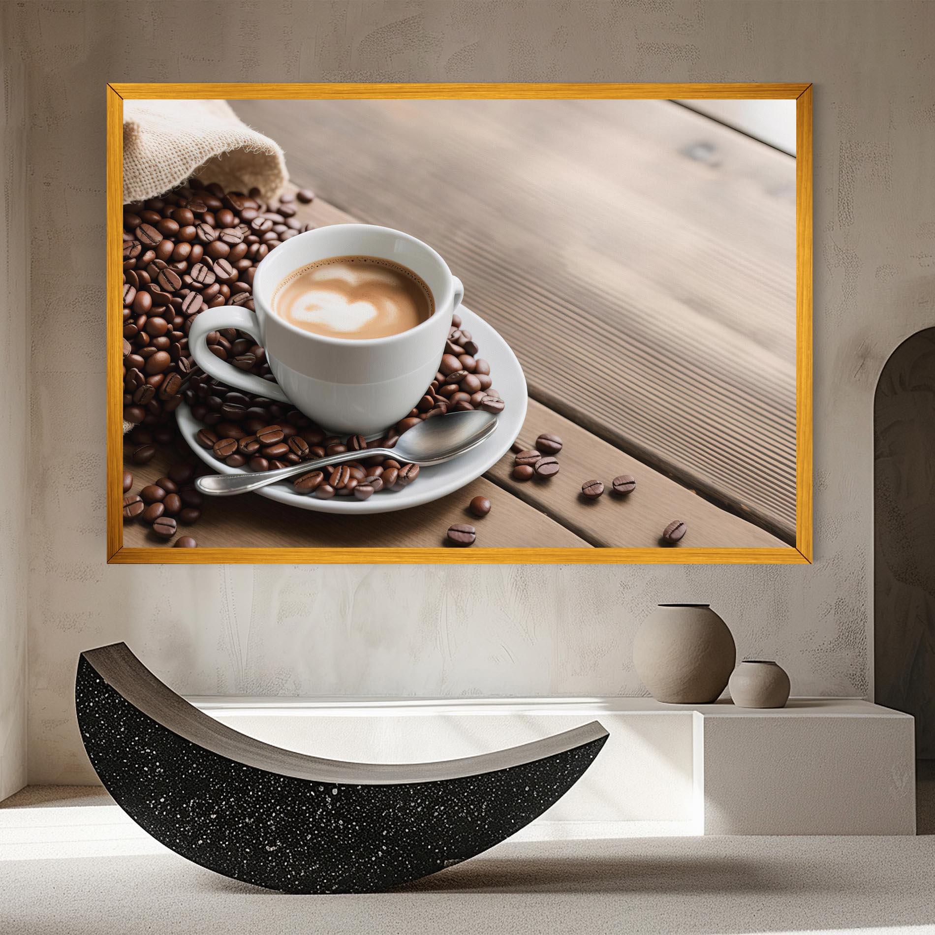 Картина на платно Coffee On Table mockup 8