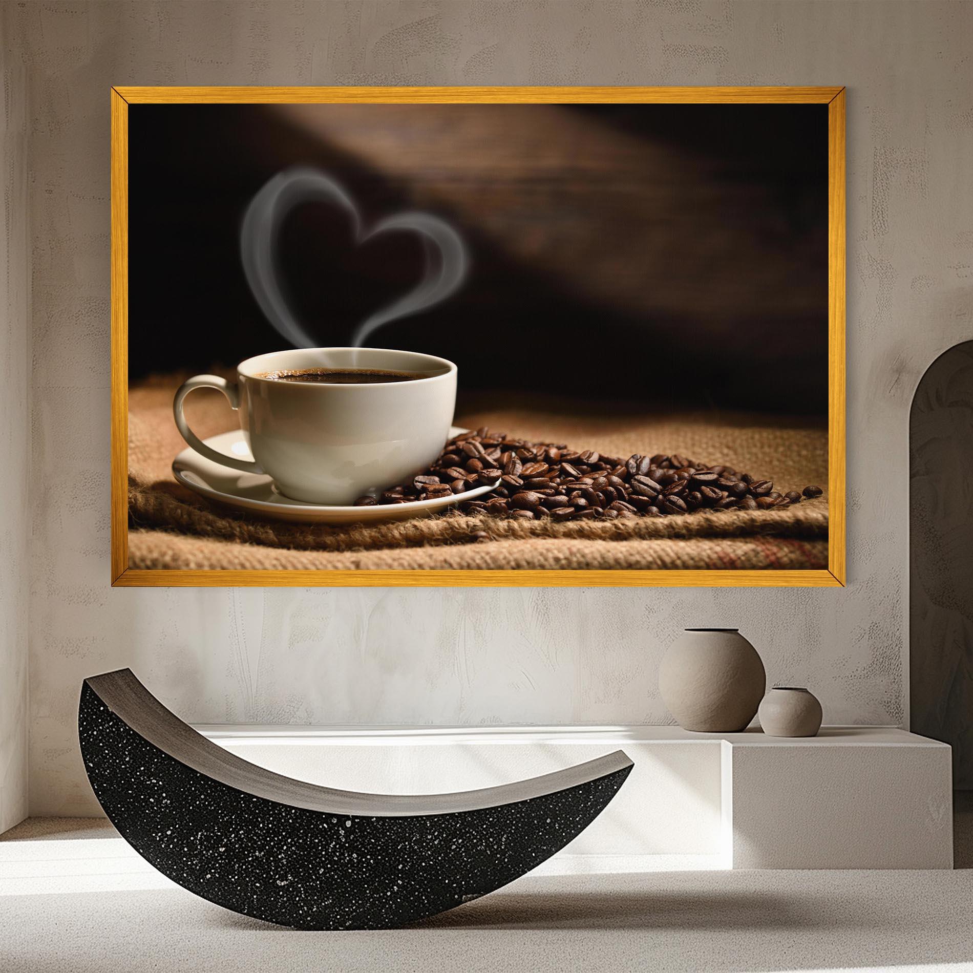 Картина на платно Heart Coffee Smoke mockup 8