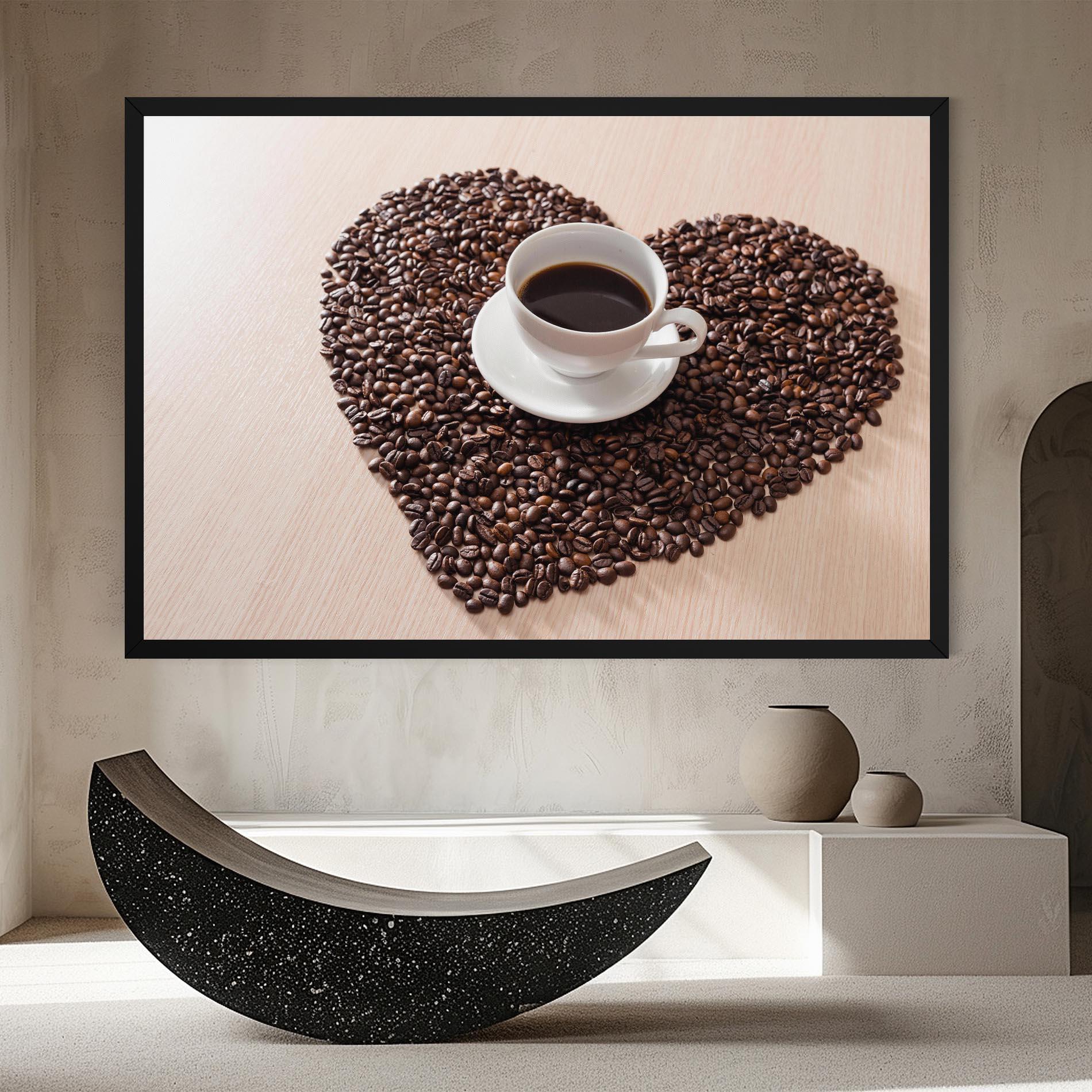Картина на платно Heart Coffee Beans mockup 8