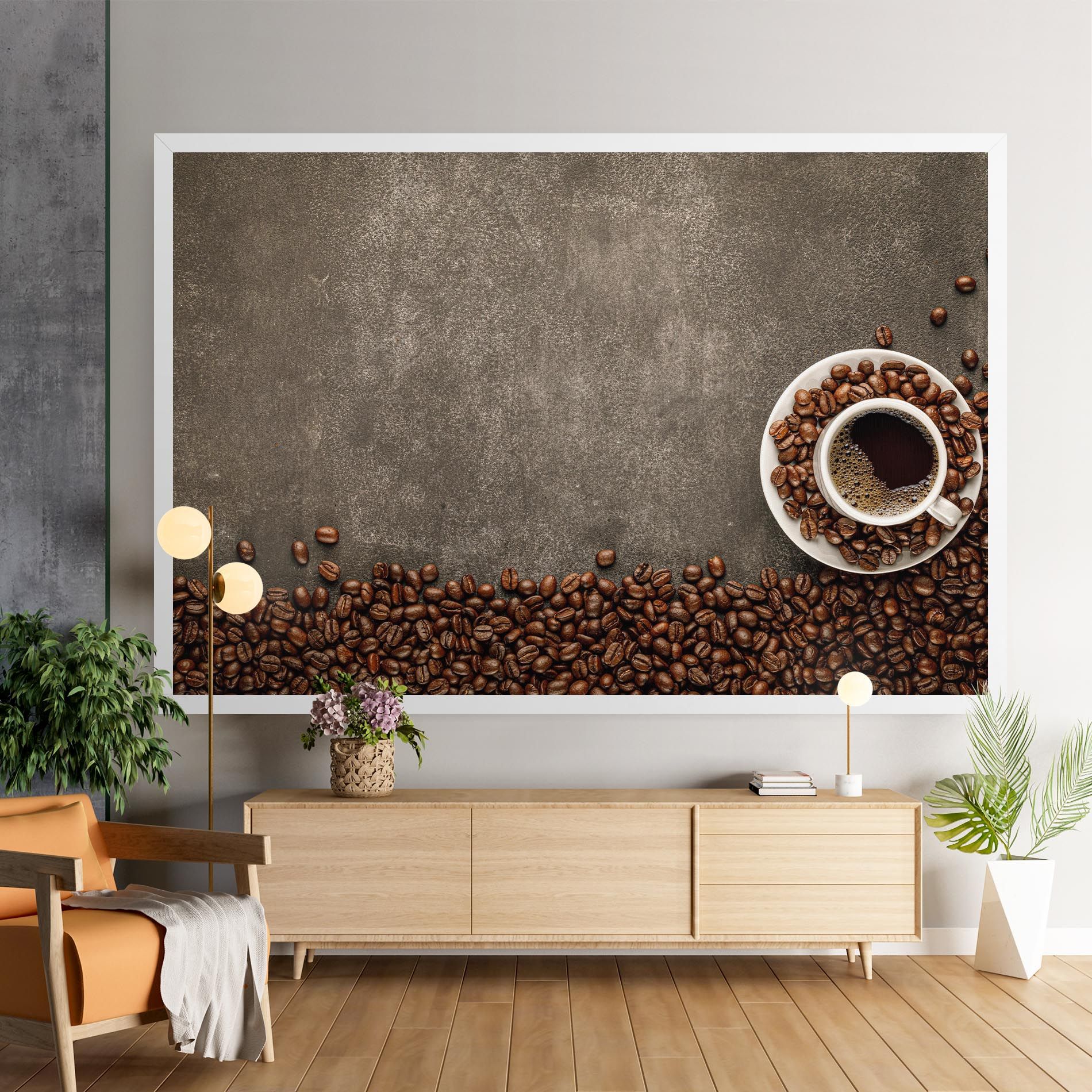 Coffee On Grey Table mockup 9