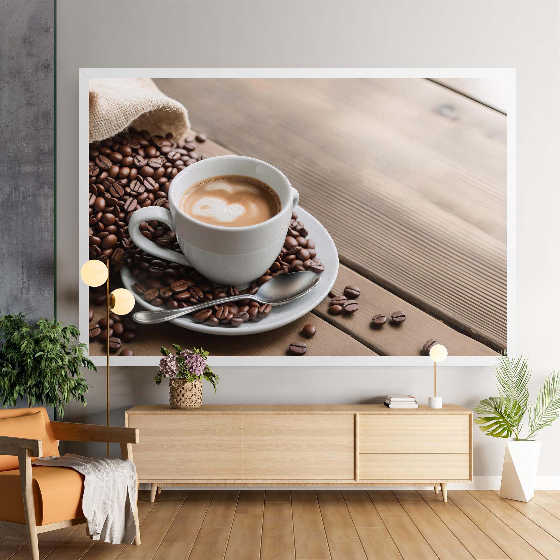 Картина на платно Coffee On Table mockup 9