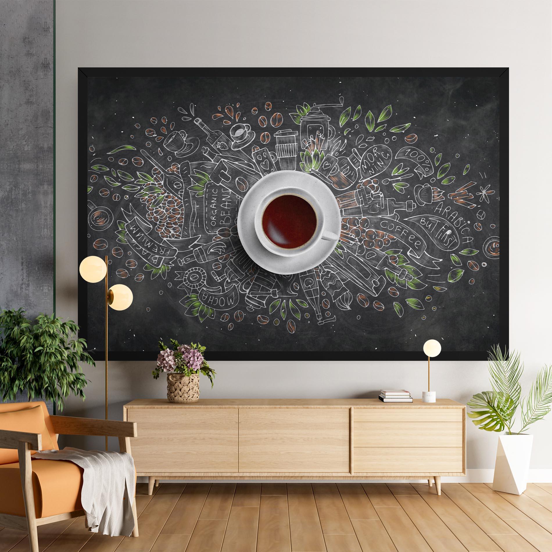 Картина на платно Black Board Coffee mockup 9