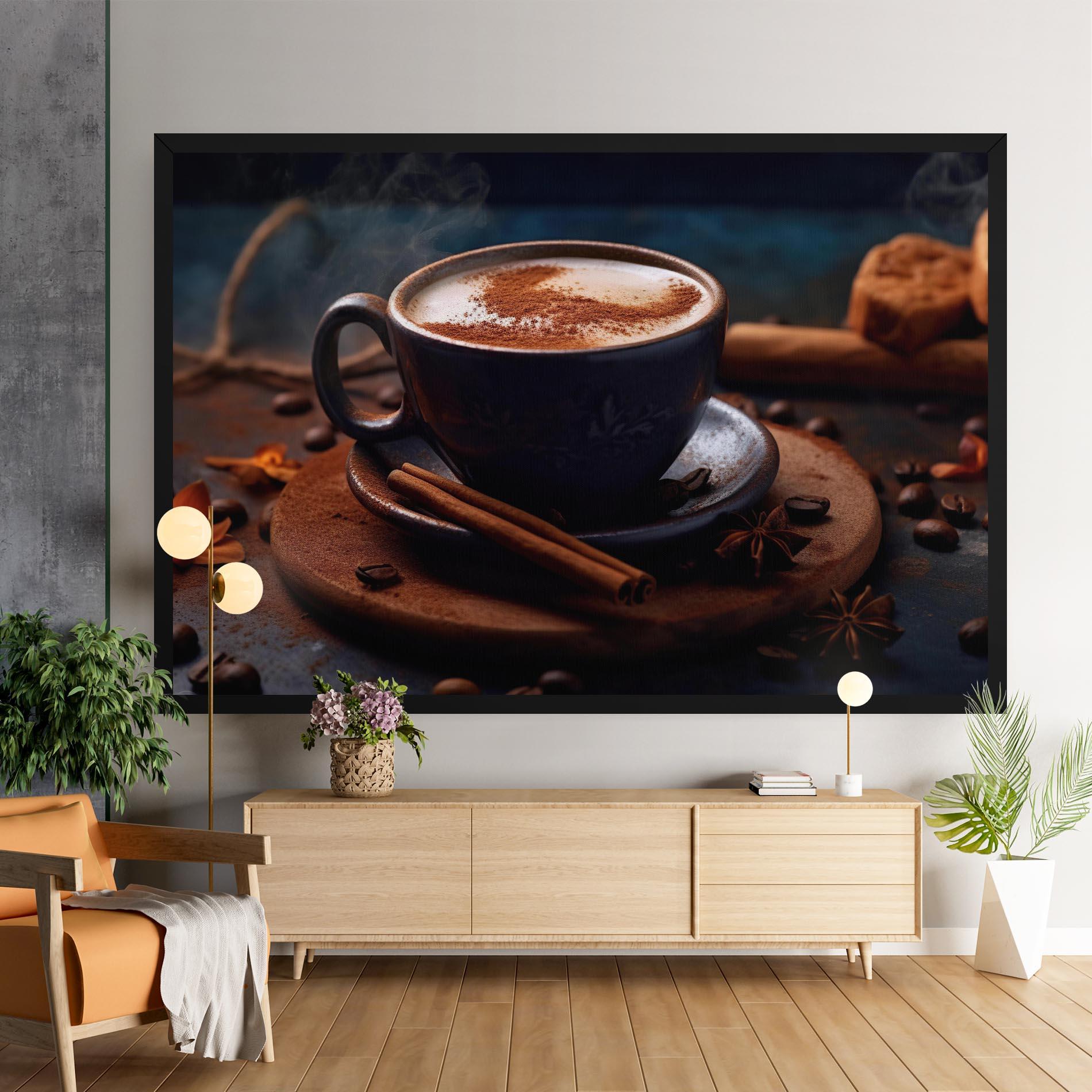Картина на платно Cinnamon Coffee Cup mockup 9