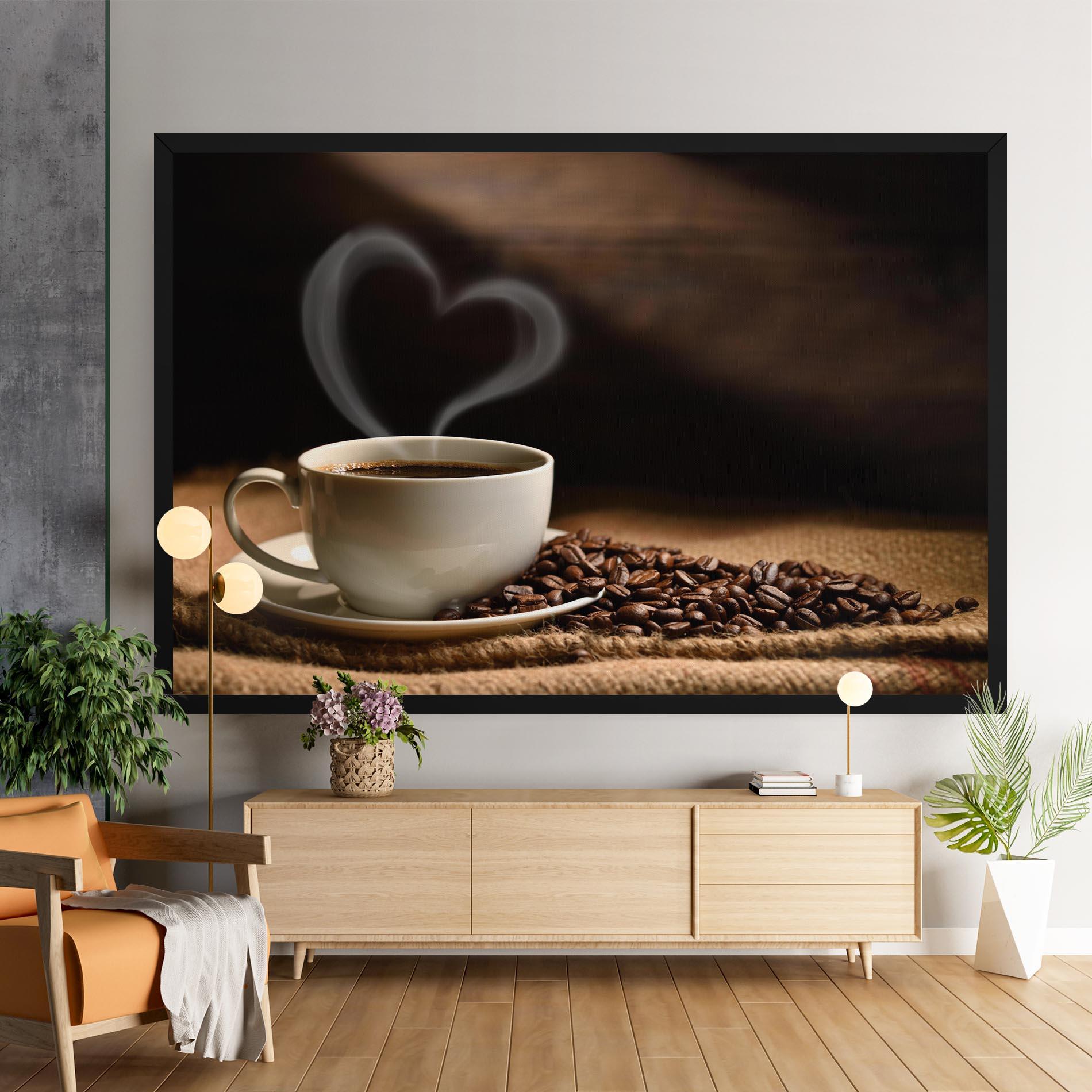 Картина на платно Heart Coffee Smoke mockup 9