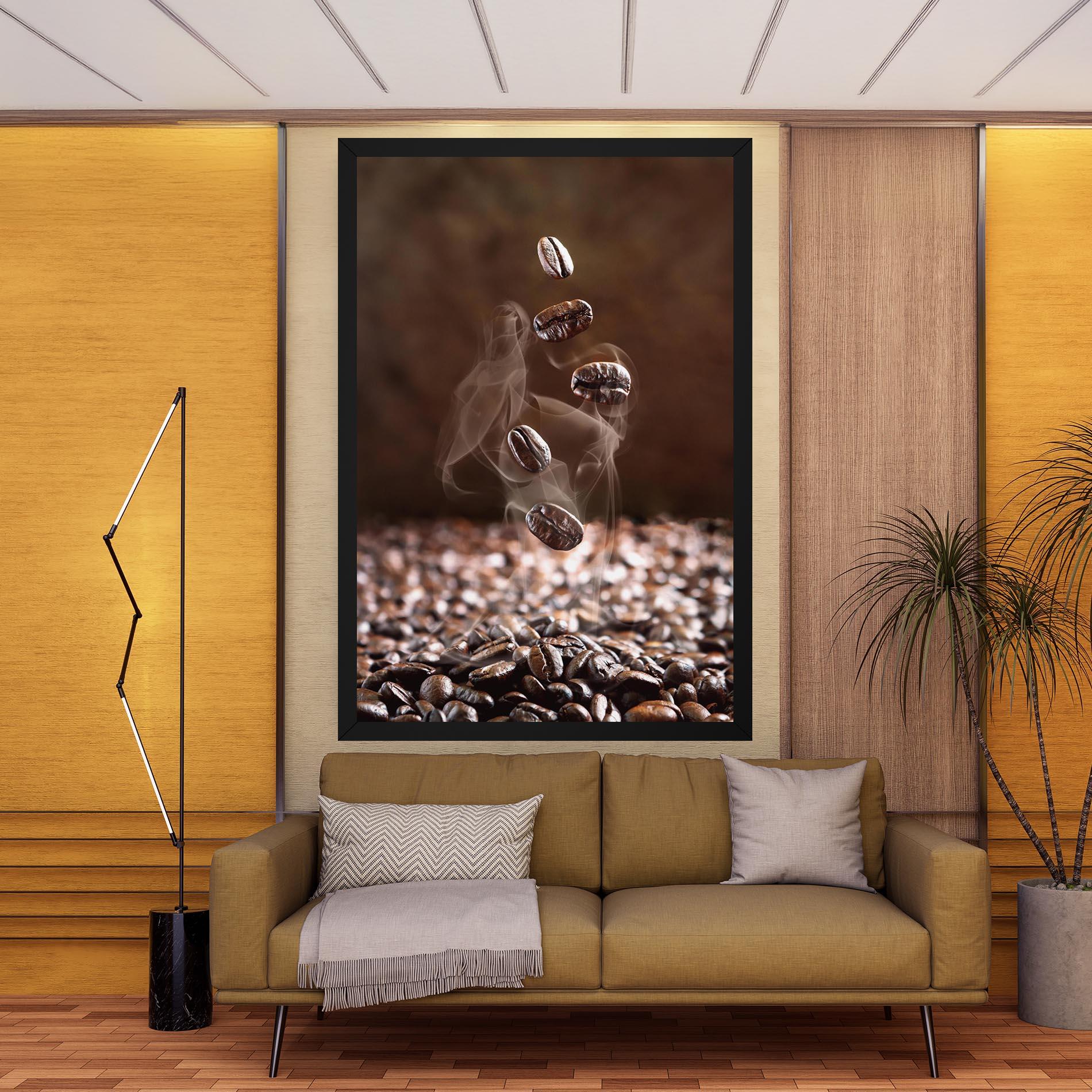 Картина на платно Close Up Falling Beans mockup 9
