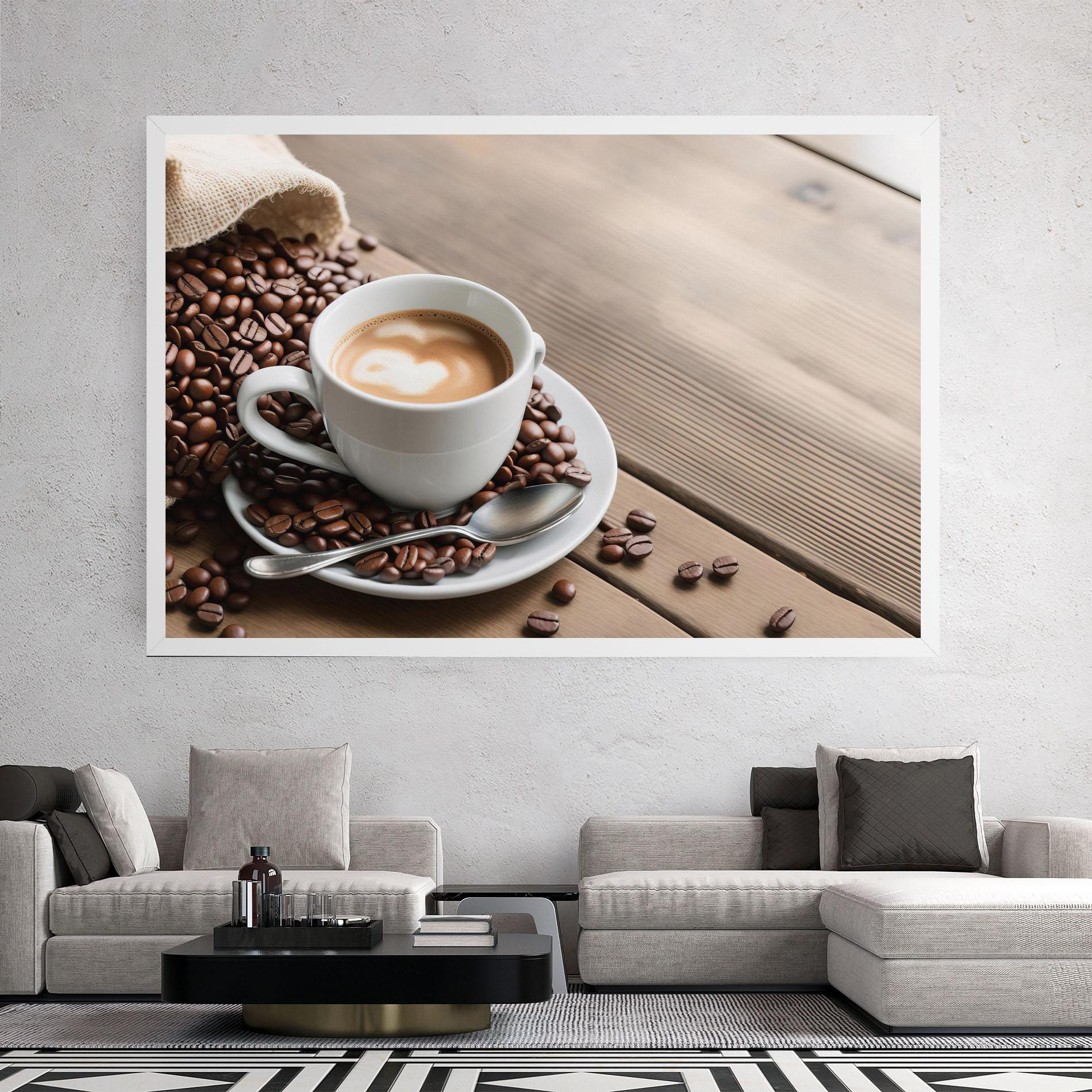 Картина на платно Coffee On Table mockup 2