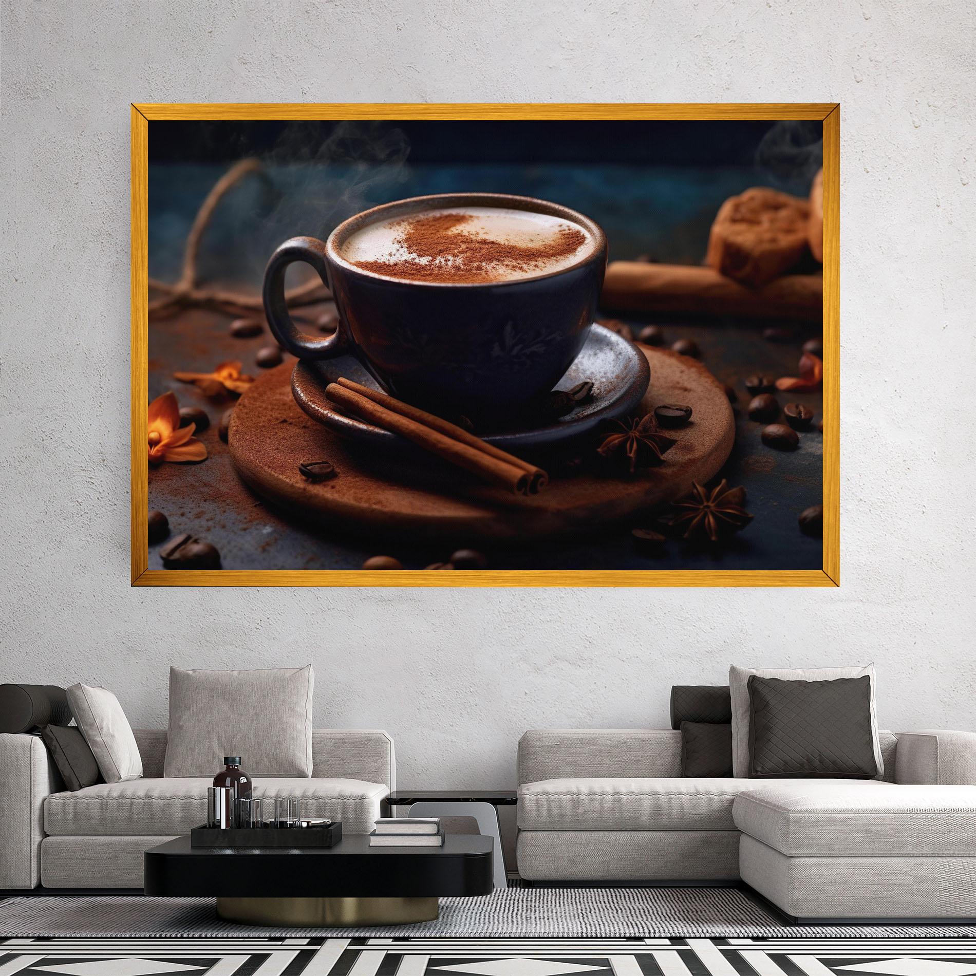 Картина на платно Cinnamon Coffee Cup mockup 2