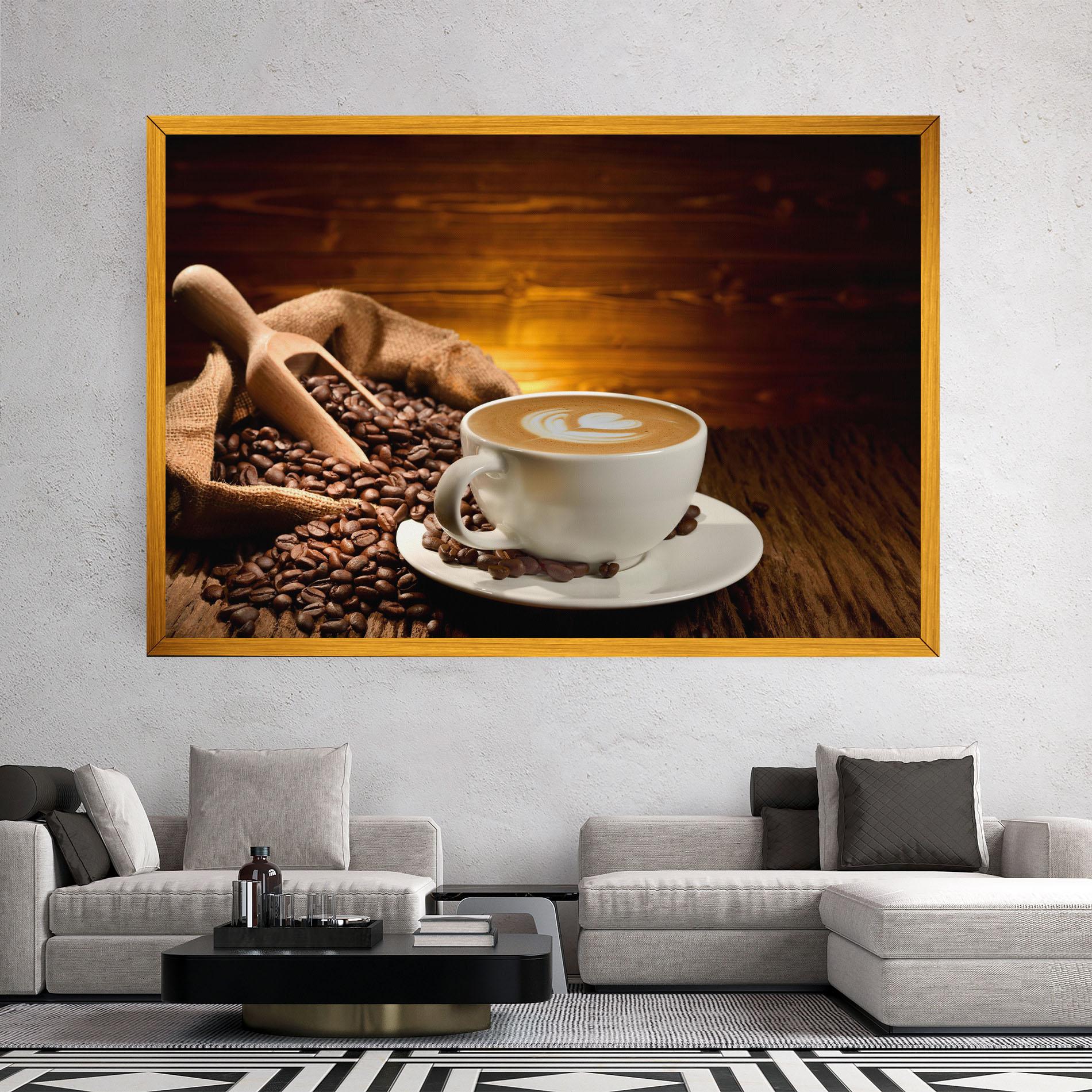 Картина на платно Latte Coffee mockup 2