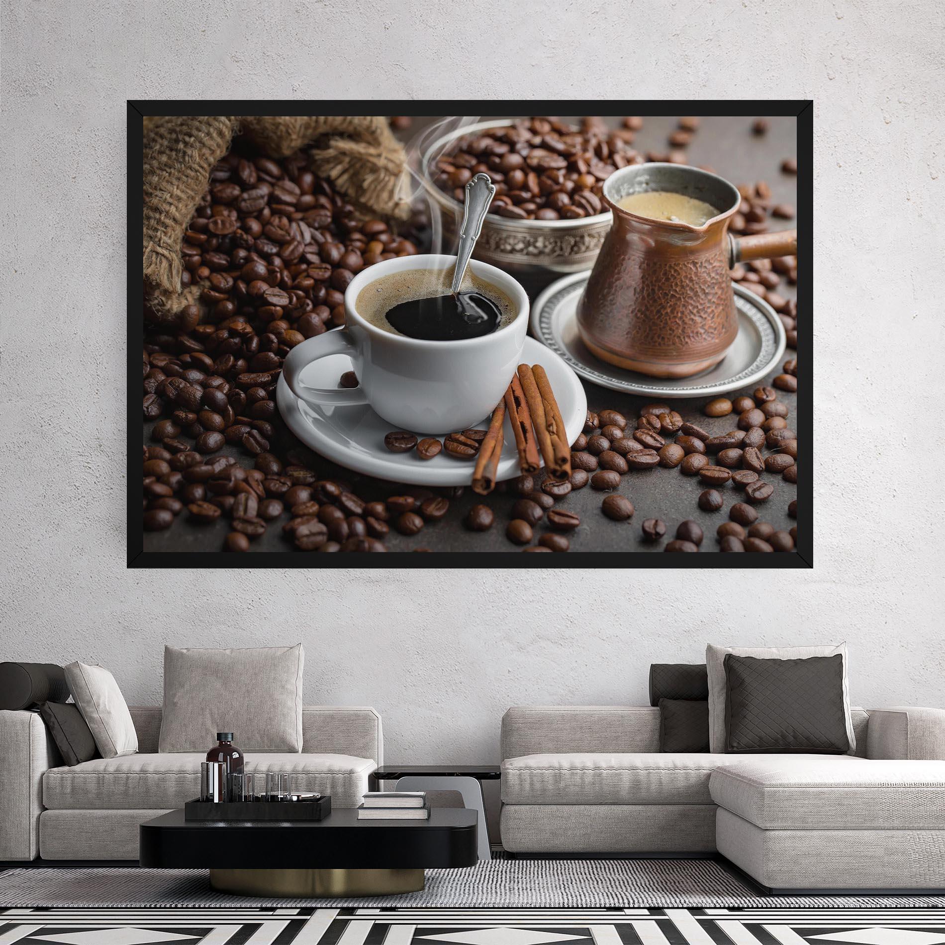 Картина на платно Black Coffee Beans mockup 2