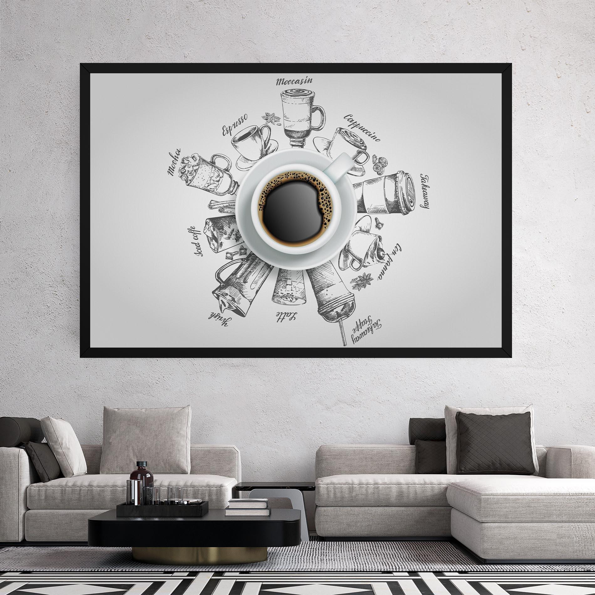 Картина на платно Coffee List mockup 2