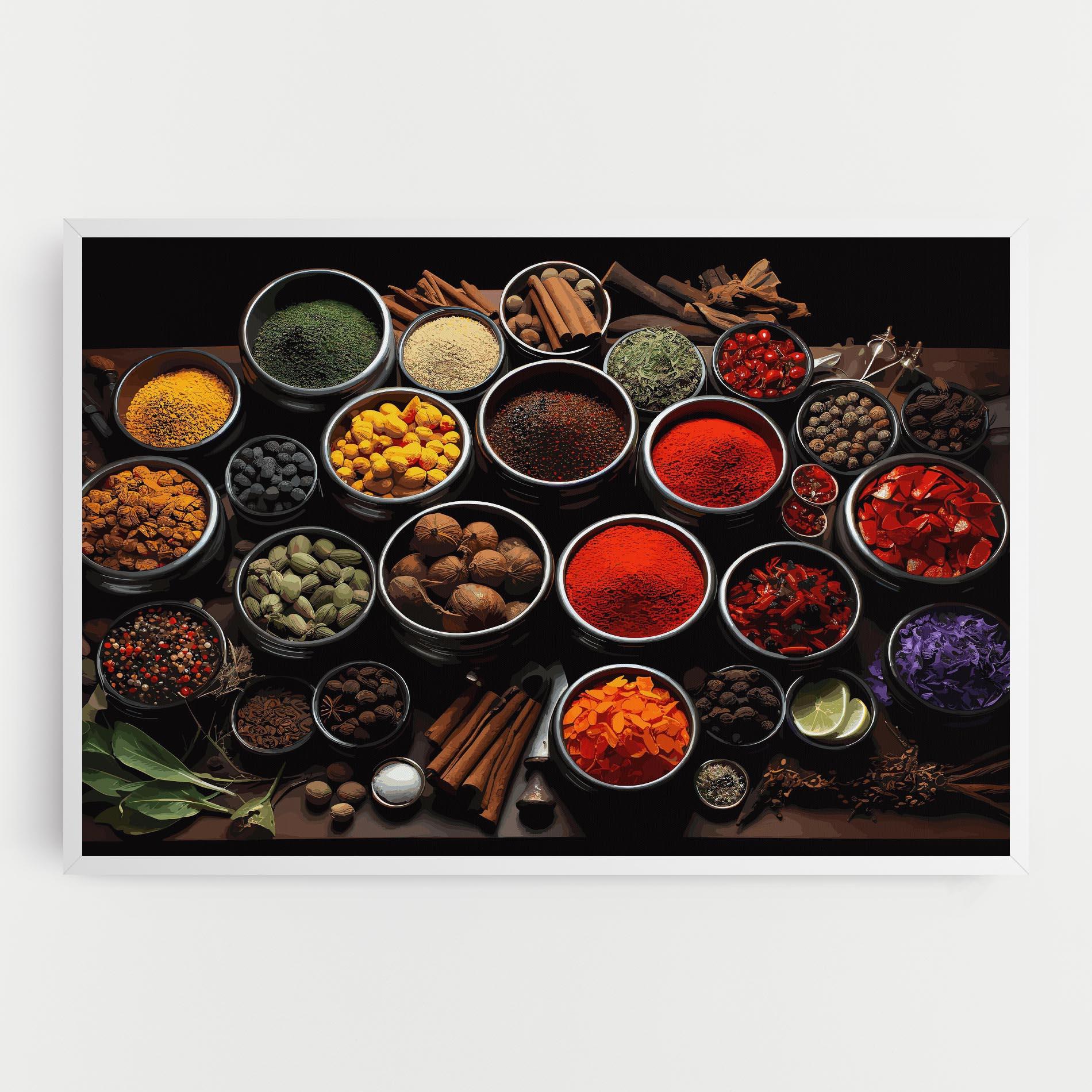 Картина на платно Colorful Herbs Art mockup 0