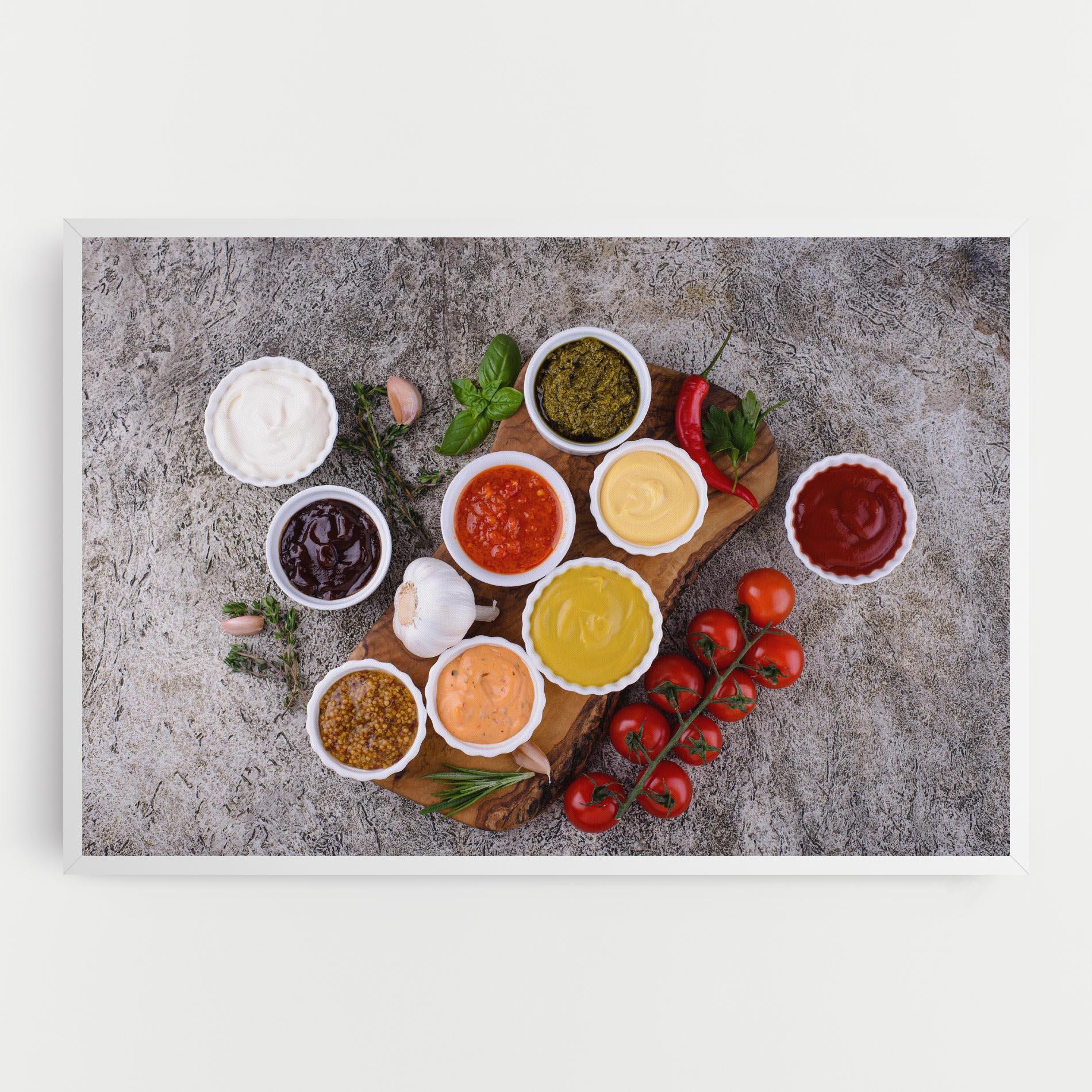Картина на платно Different Sauces mockup 0
