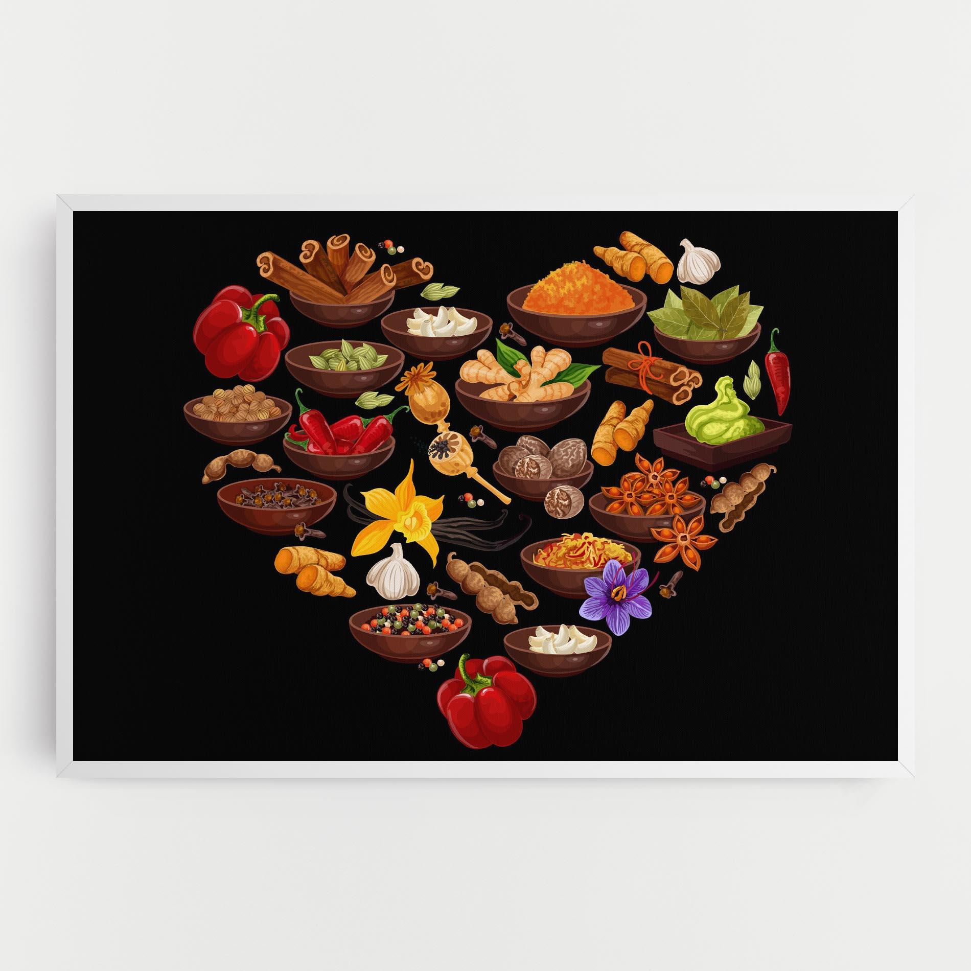 Картина на платно Seasoning Heart mockup 0