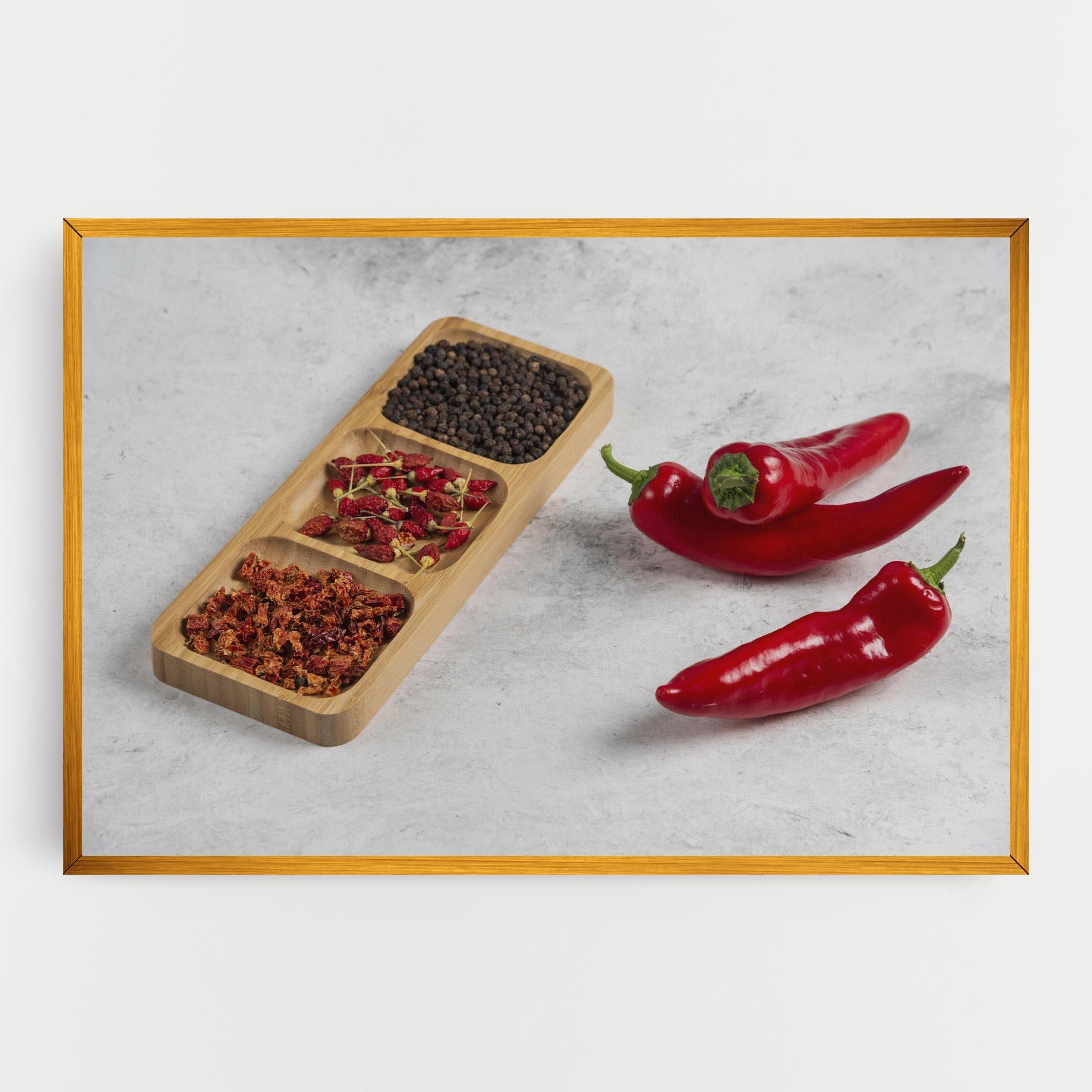 Картина на платно Hot Chili Spices mockup 0