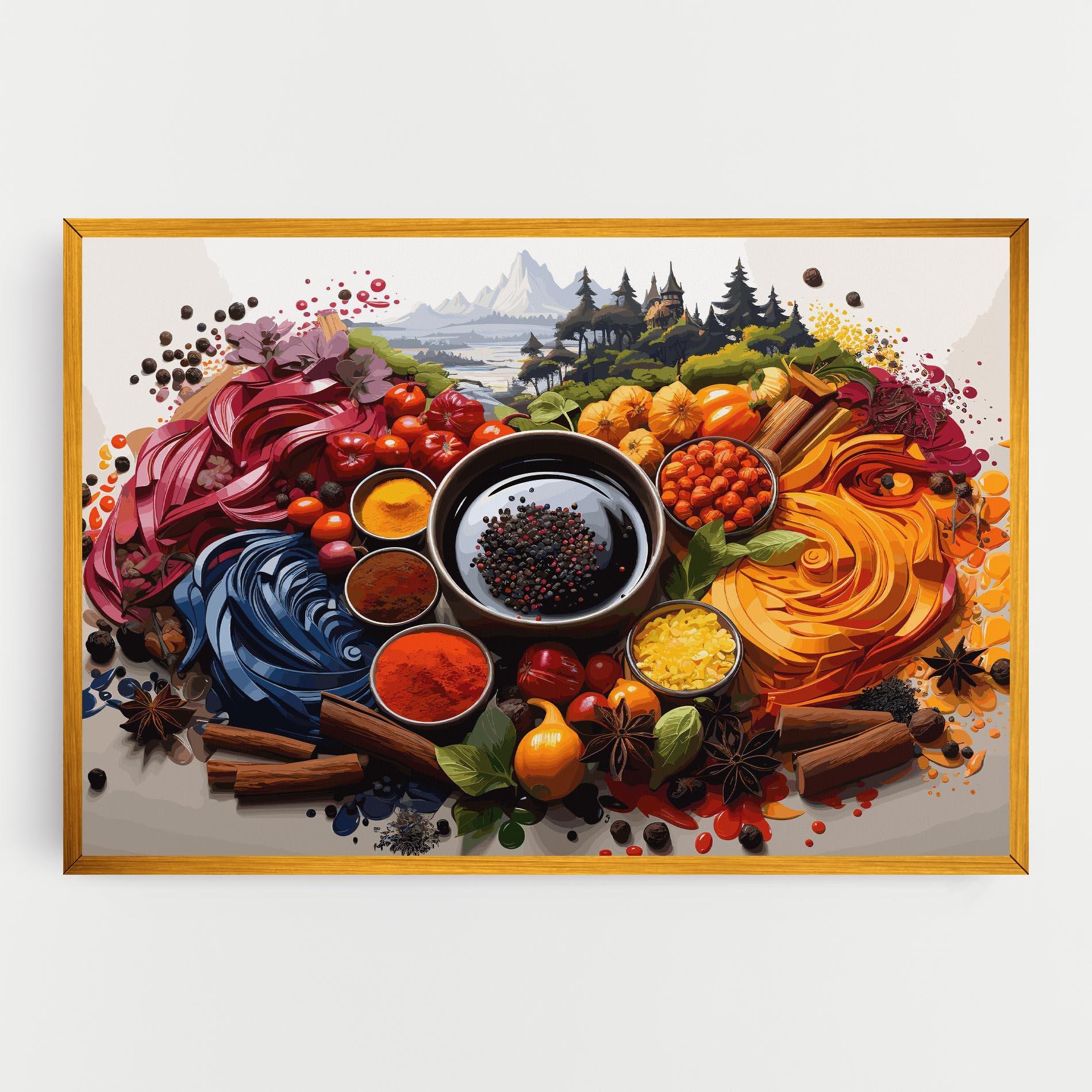 Картина на платно Spices Village mockup 0