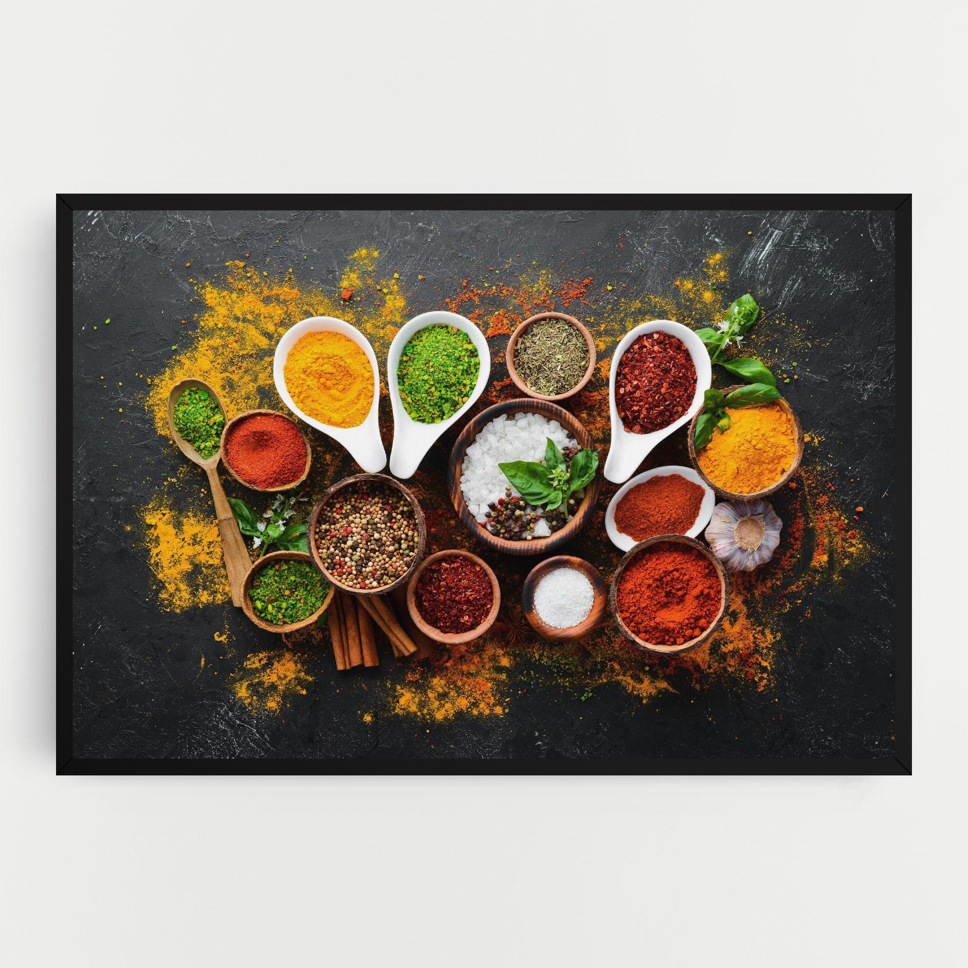 Картина на платно Colorful Herbs Spices mockup 0