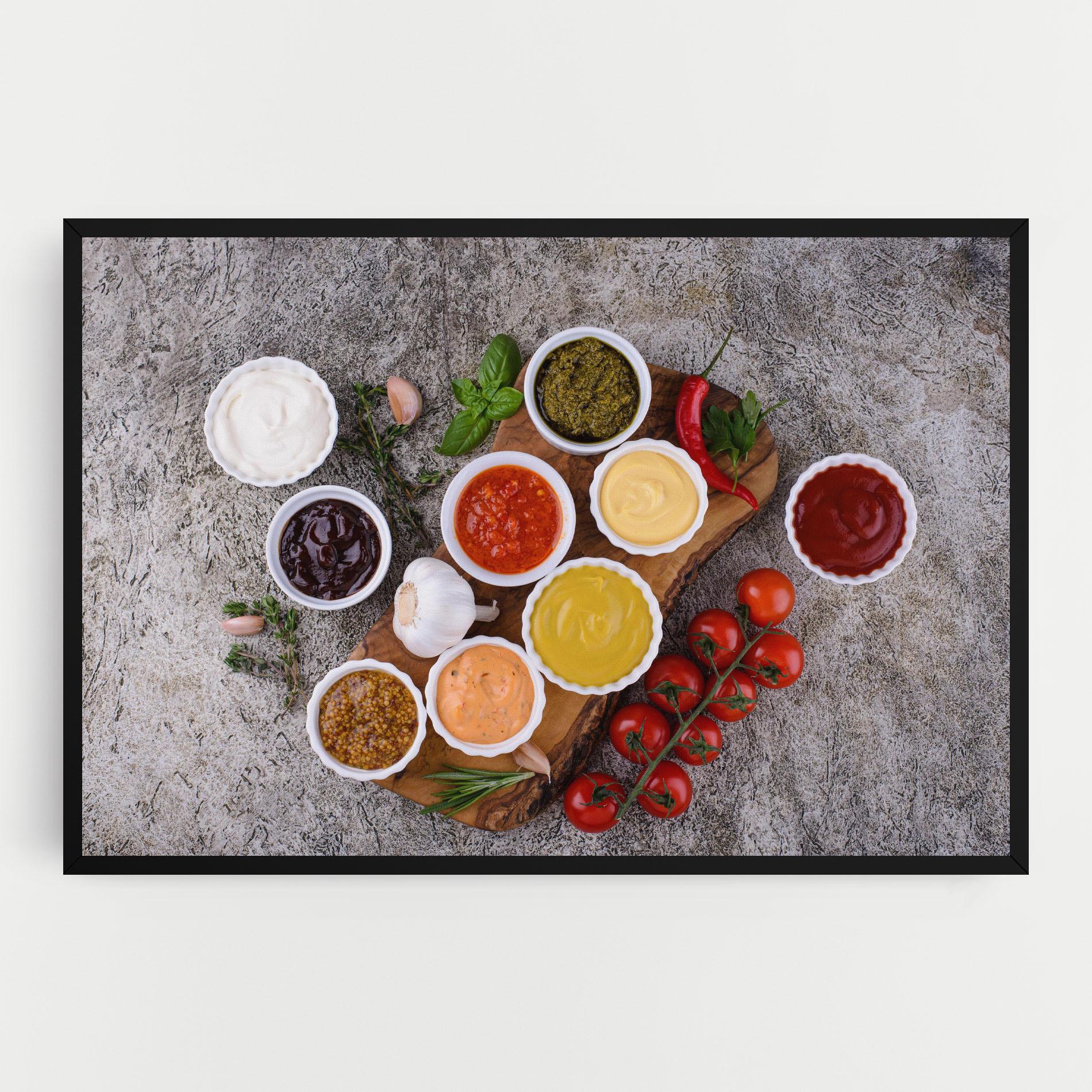 Картина на платно Different Sauces mockup 0