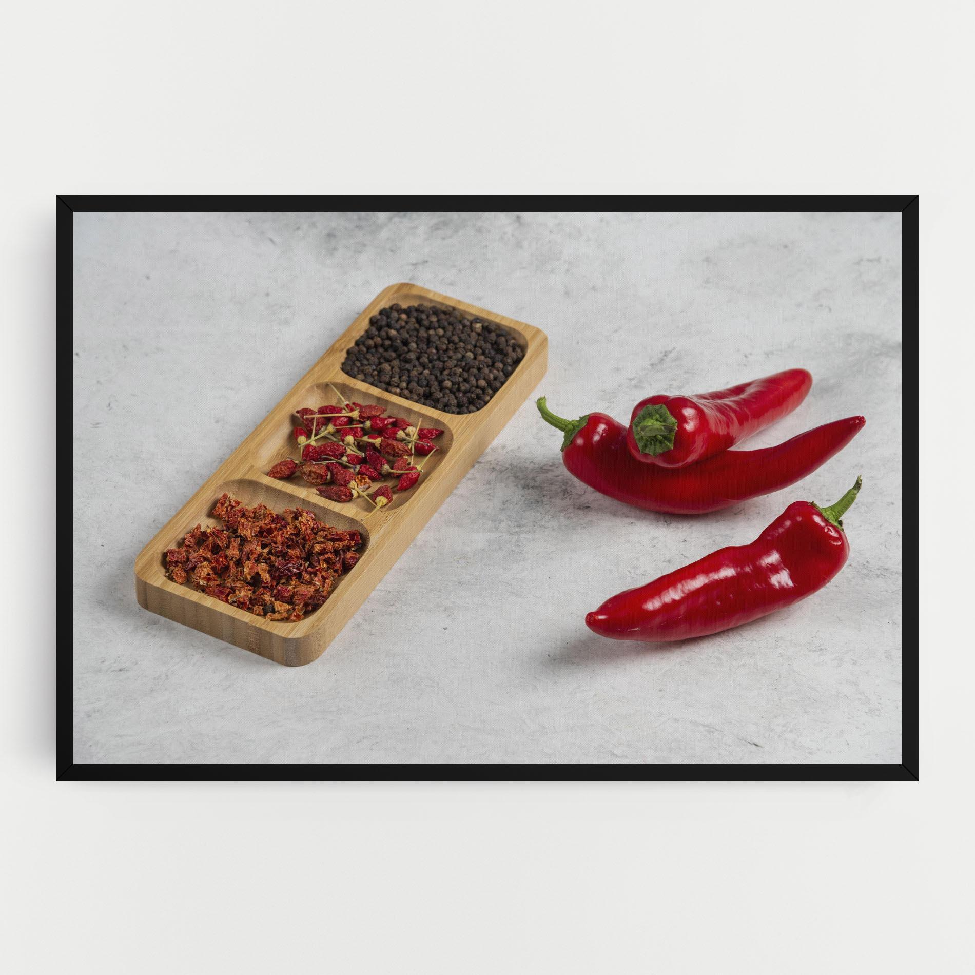 Картина на платно Hot Chili Spices mockup 0