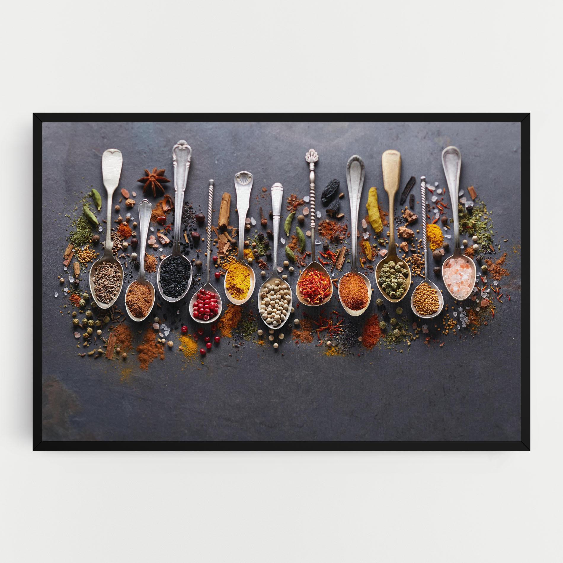 Картина на платно Spices Black Board mockup 0