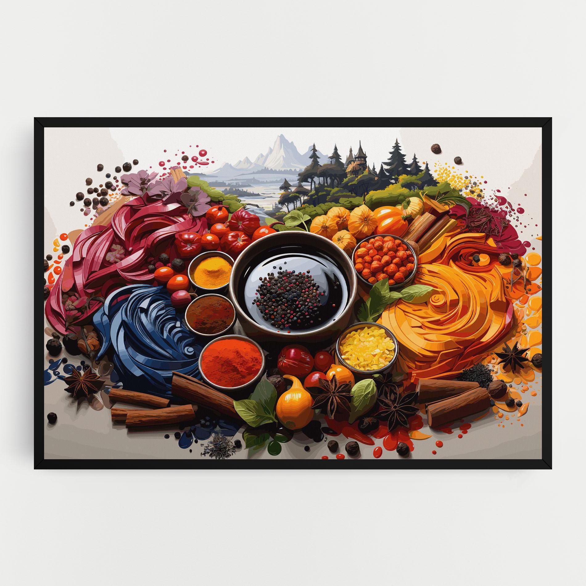 Картина на платно Spices Village mockup 0